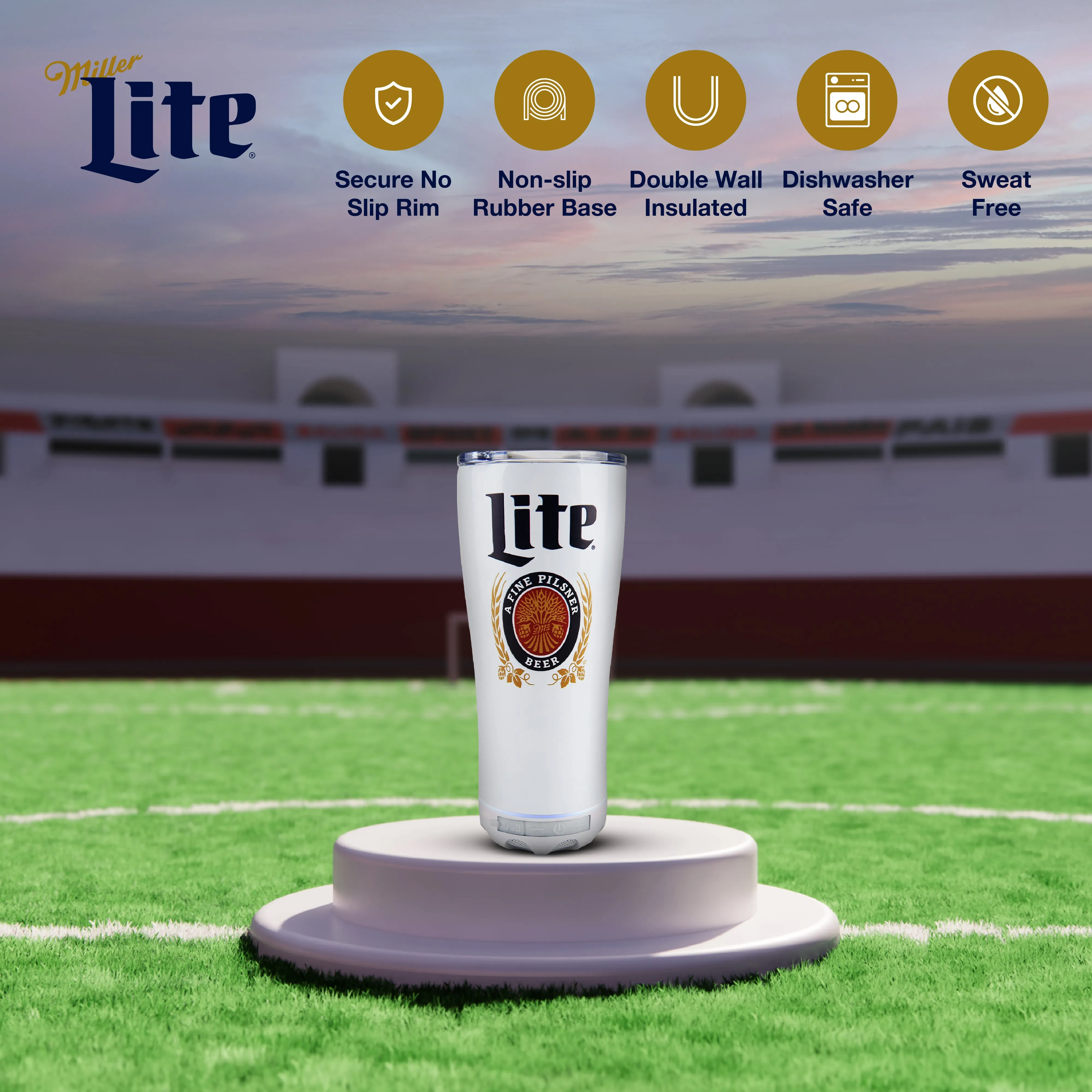 Miller Lite and Coors Light Insulated Bluetooth Speaker Tumbler