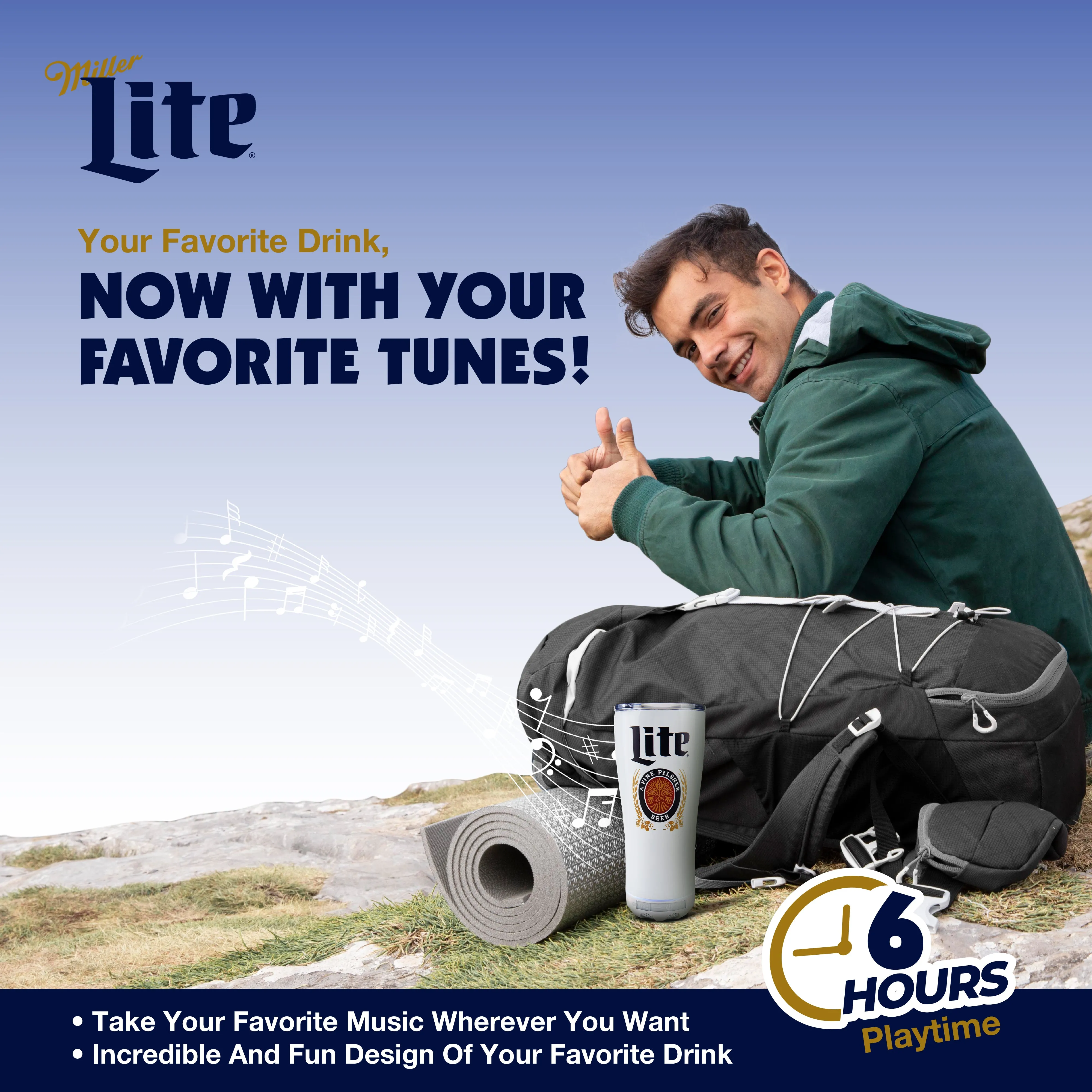 Miller Lite and Coors Light Insulated Bluetooth Speaker Tumbler