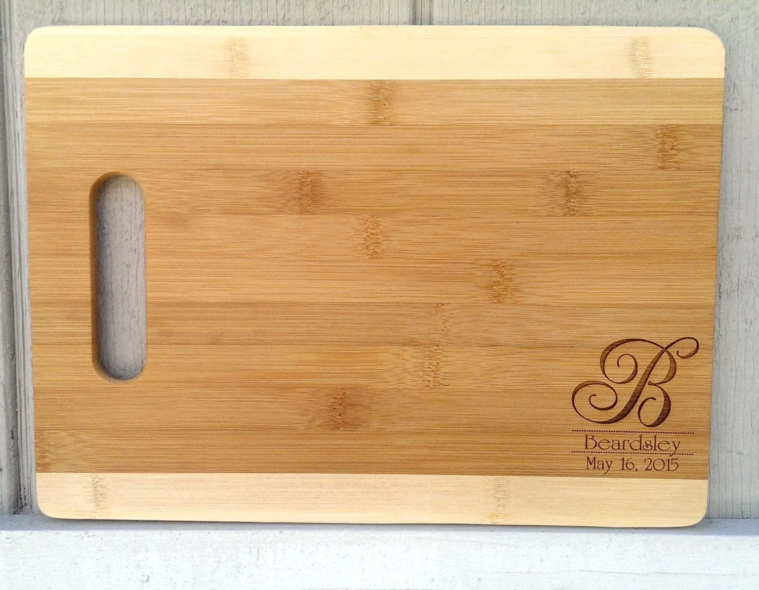 Monogram Personalized With Name Cutting Board Present Gift Idea for Wedding, Anniversary, Newlyweds, Engagement, Christmas, Couples, Bride