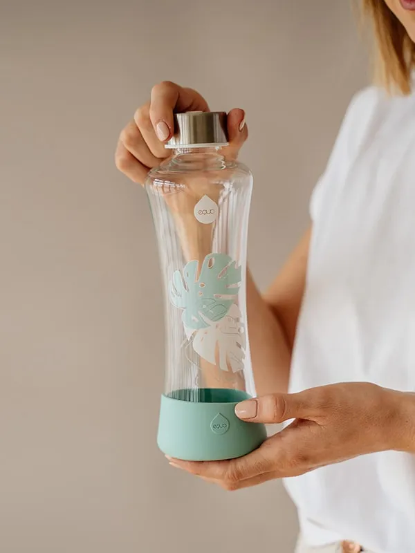 Monstera Glass Bottle