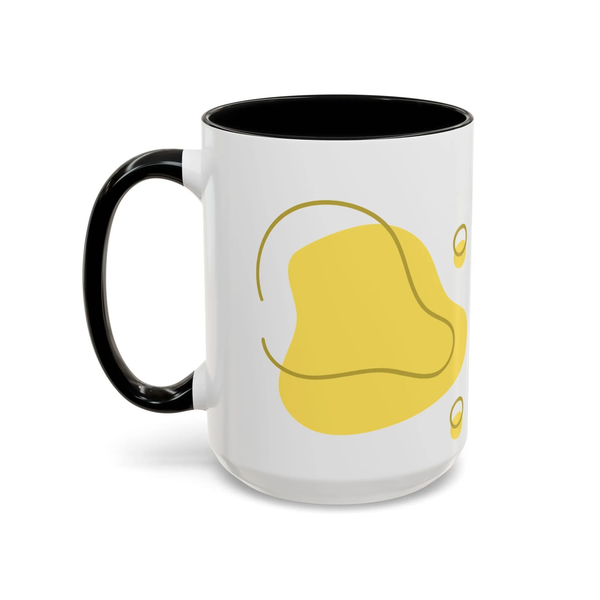 Mug - Have a Great Day Positive Message Abstract Digital Design Yellow and Blue