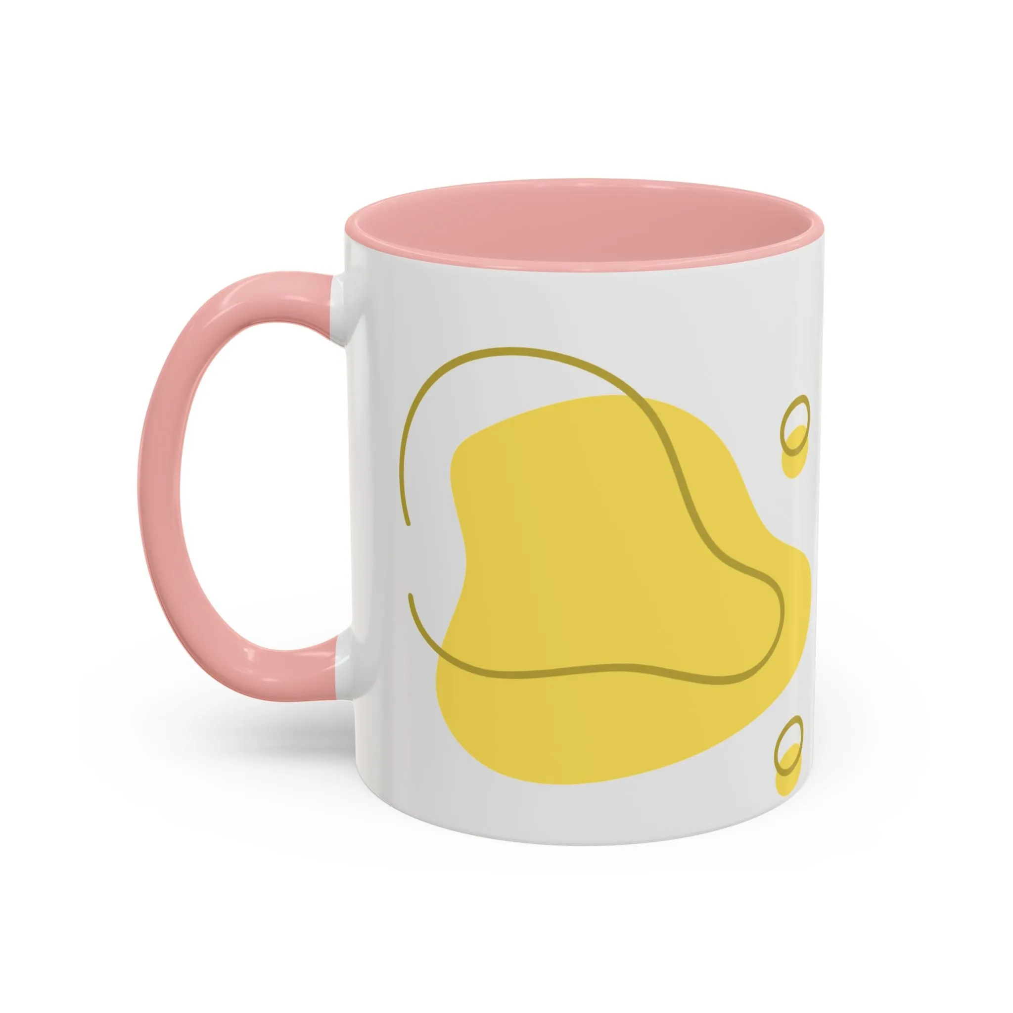 Mug - Have a Great Day Positive Message Abstract Digital Design Yellow and Blue