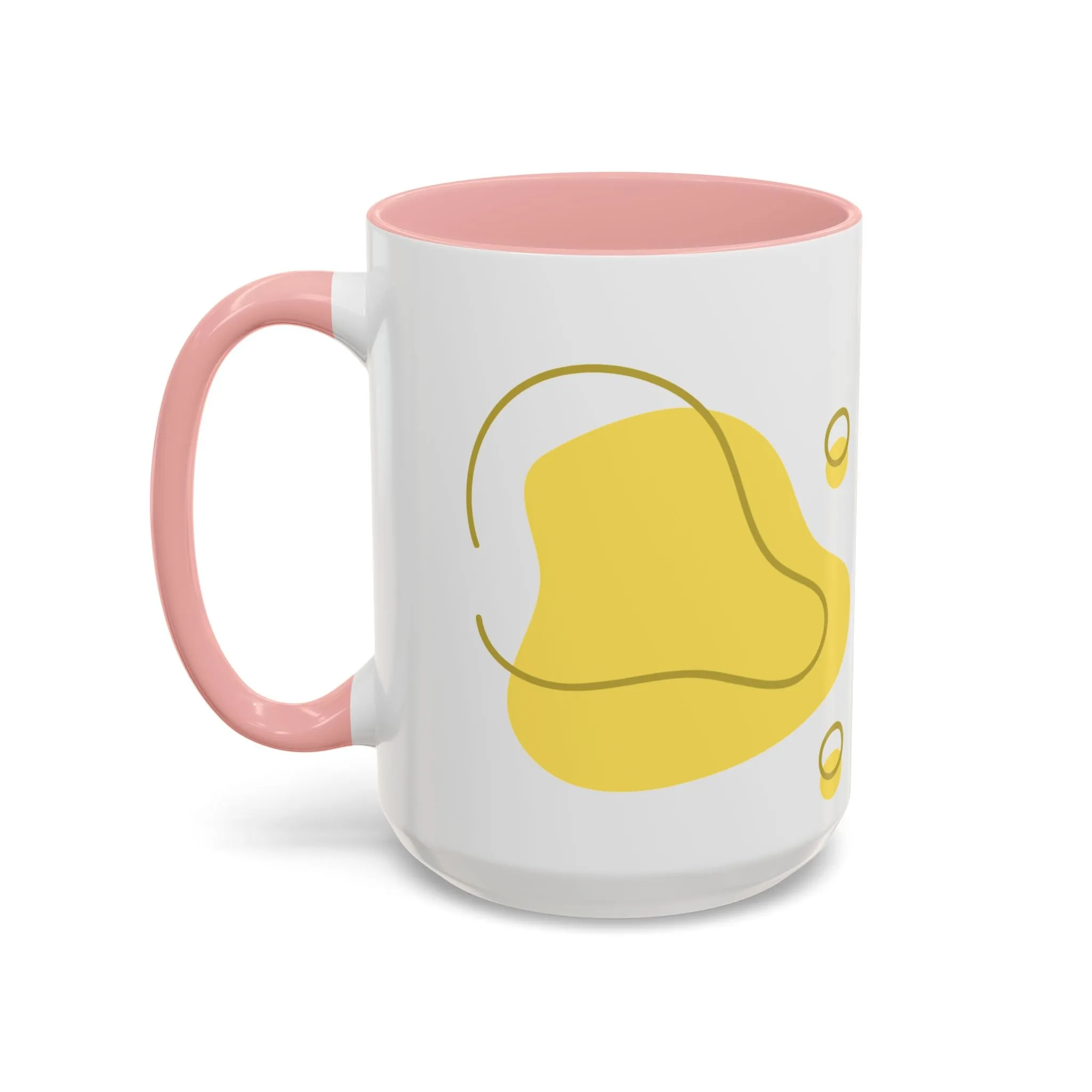 Mug - Have a Great Day Positive Message Abstract Digital Design Yellow and Blue