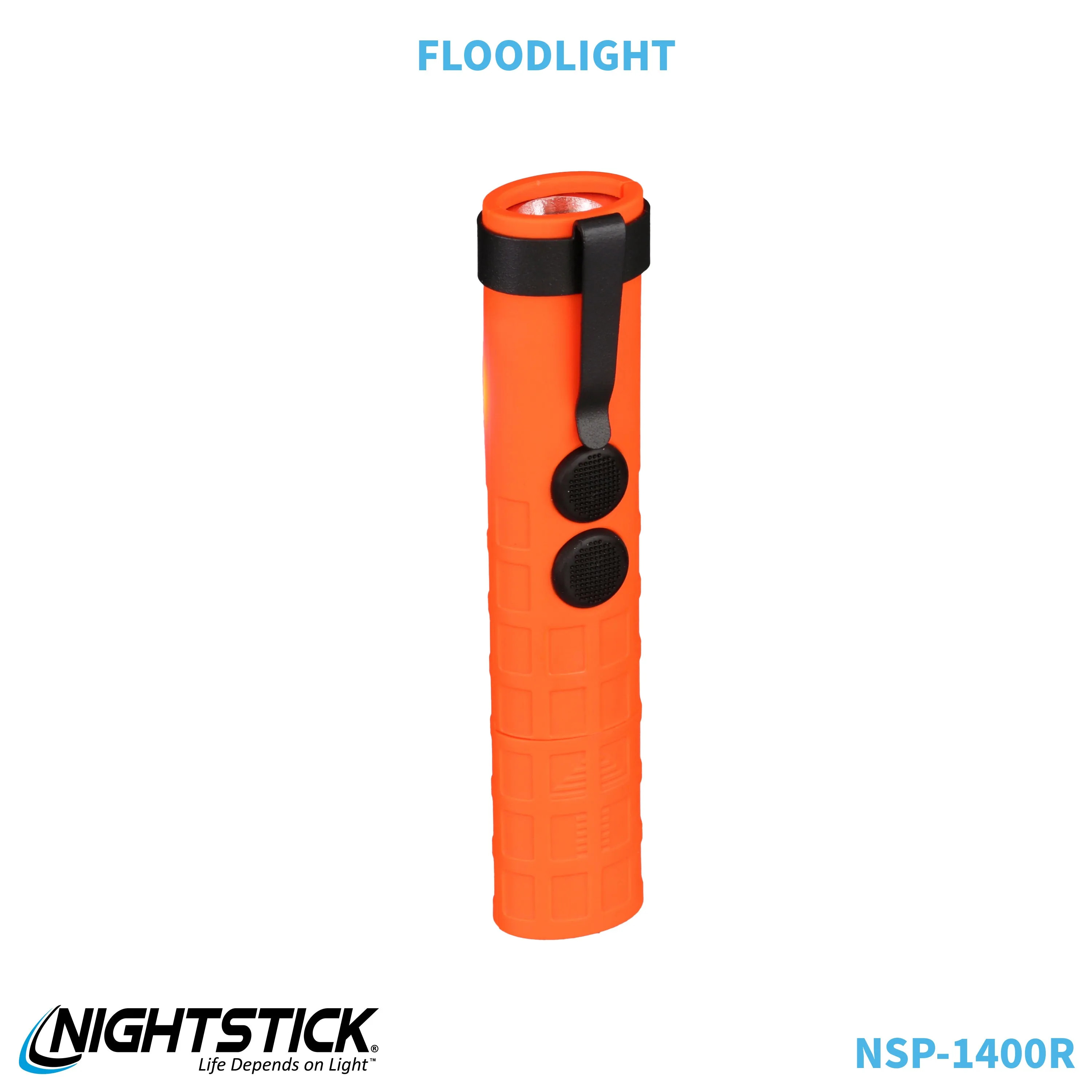 NSP-1400R: Dual-Switch Dual-Light Flashlight - 2 AAA