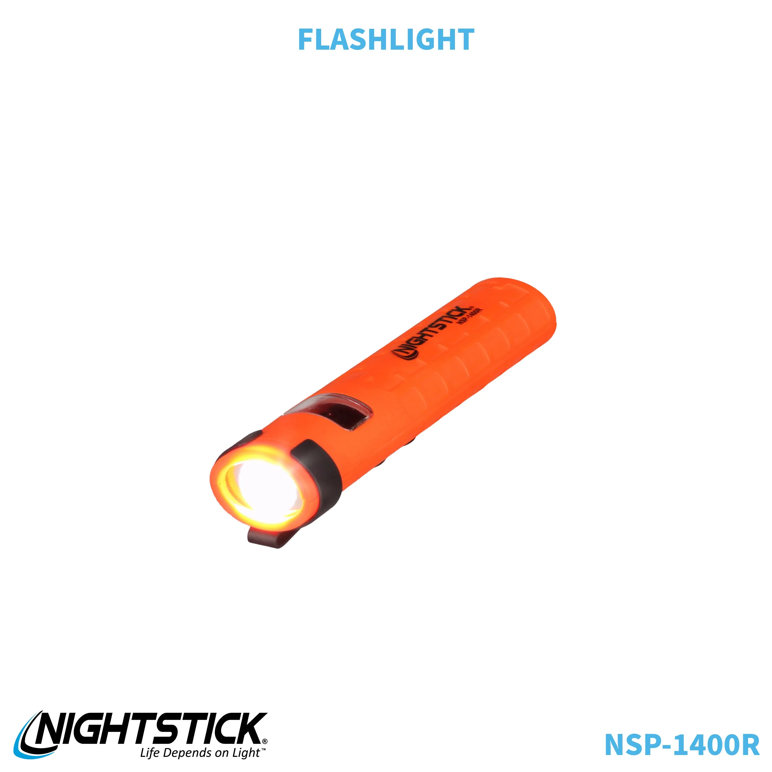 NSP-1400R: Dual-Switch Dual-Light Flashlight - 2 AAA