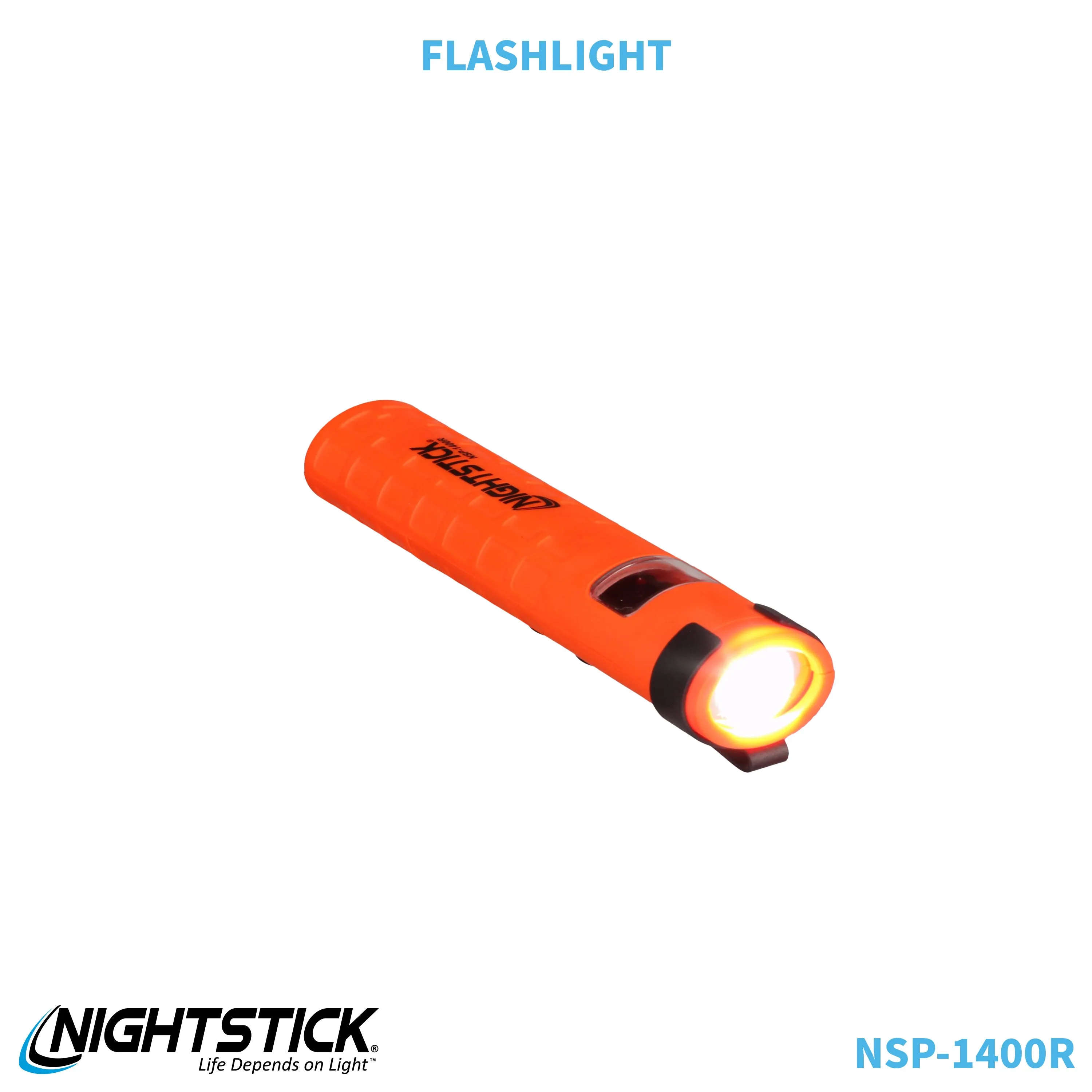 NSP-1400R: Dual-Switch Dual-Light Flashlight - 2 AAA