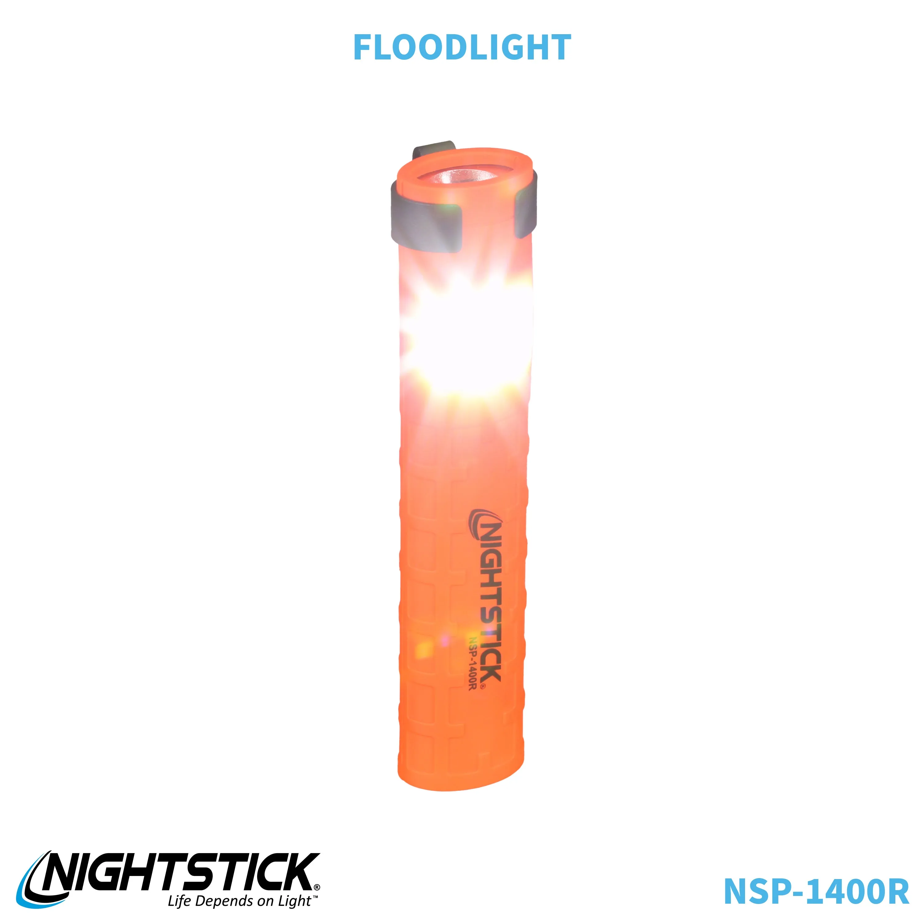 NSP-1400R: Dual-Switch Dual-Light Flashlight - 2 AAA