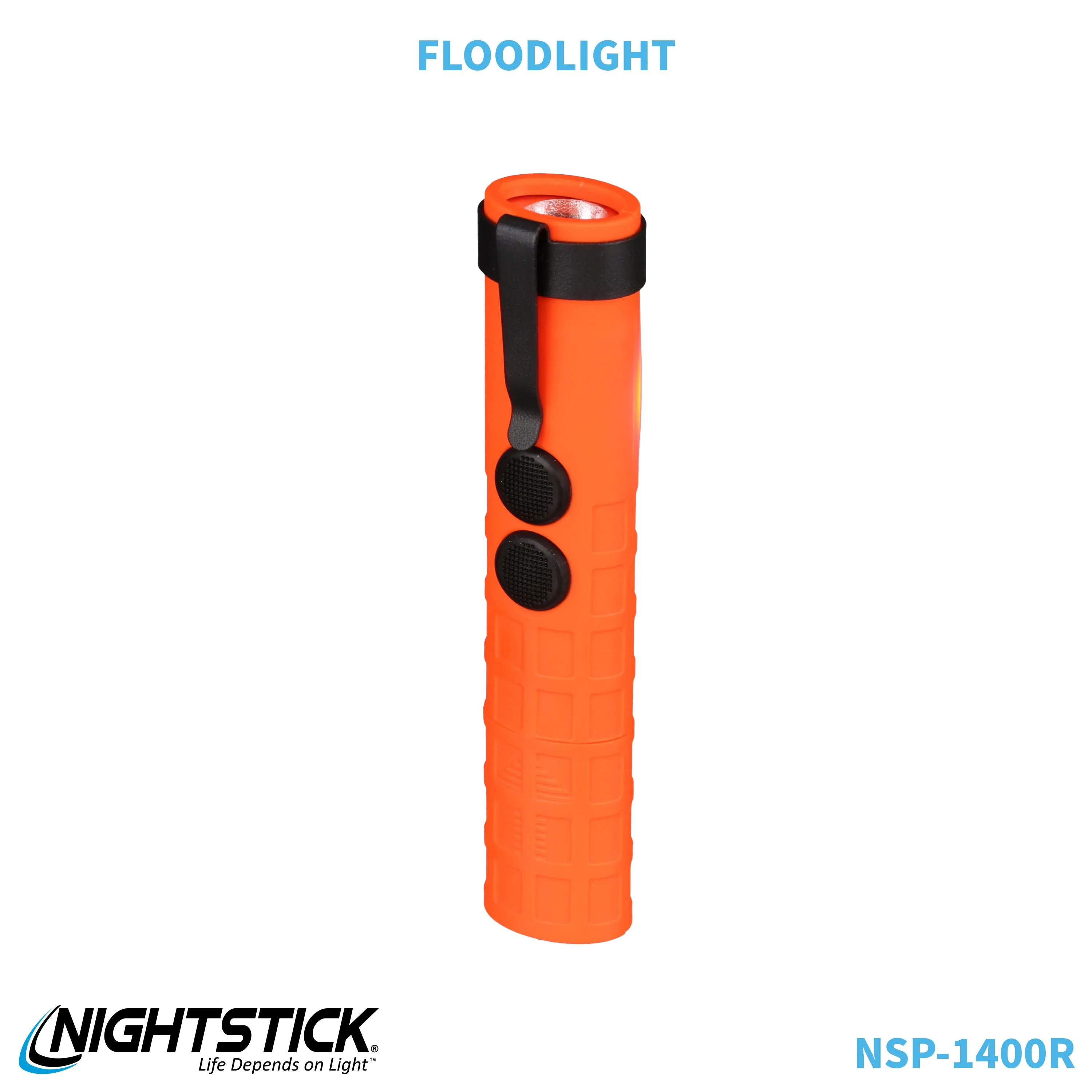 NSP-1400R: Dual-Switch Dual-Light Flashlight - 2 AAA