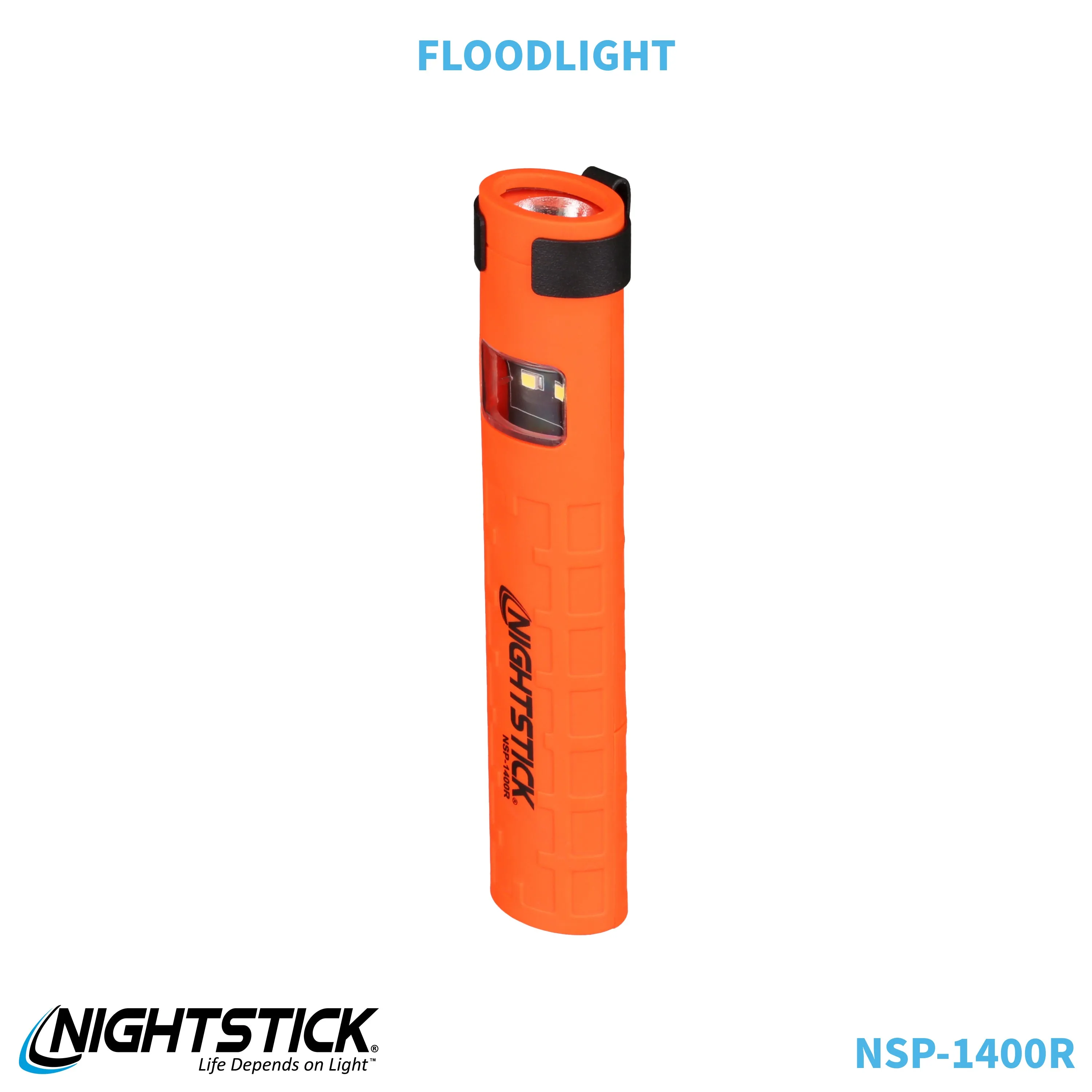 NSP-1400R: Dual-Switch Dual-Light Flashlight - 2 AAA