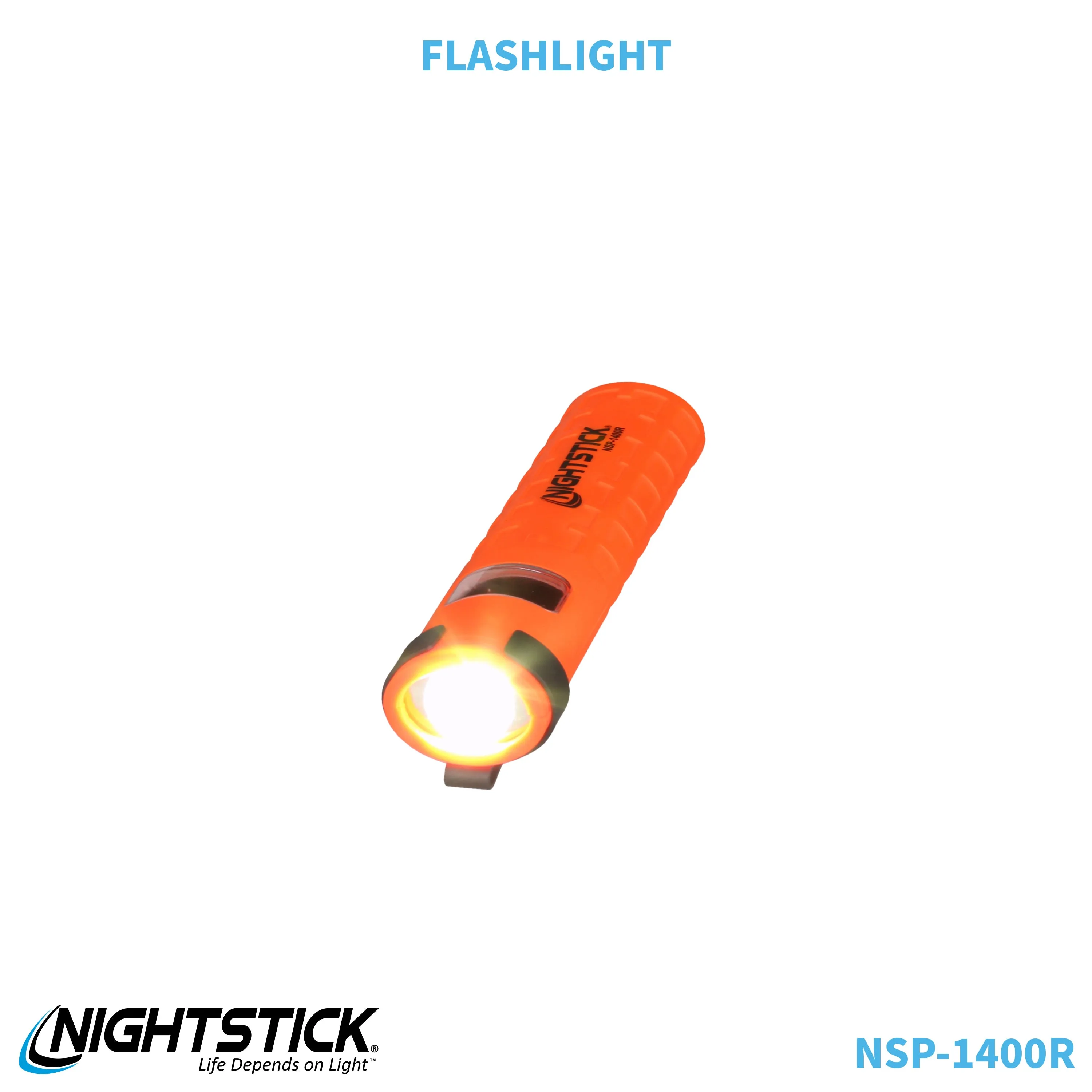 NSP-1400R: Dual-Switch Dual-Light Flashlight - 2 AAA