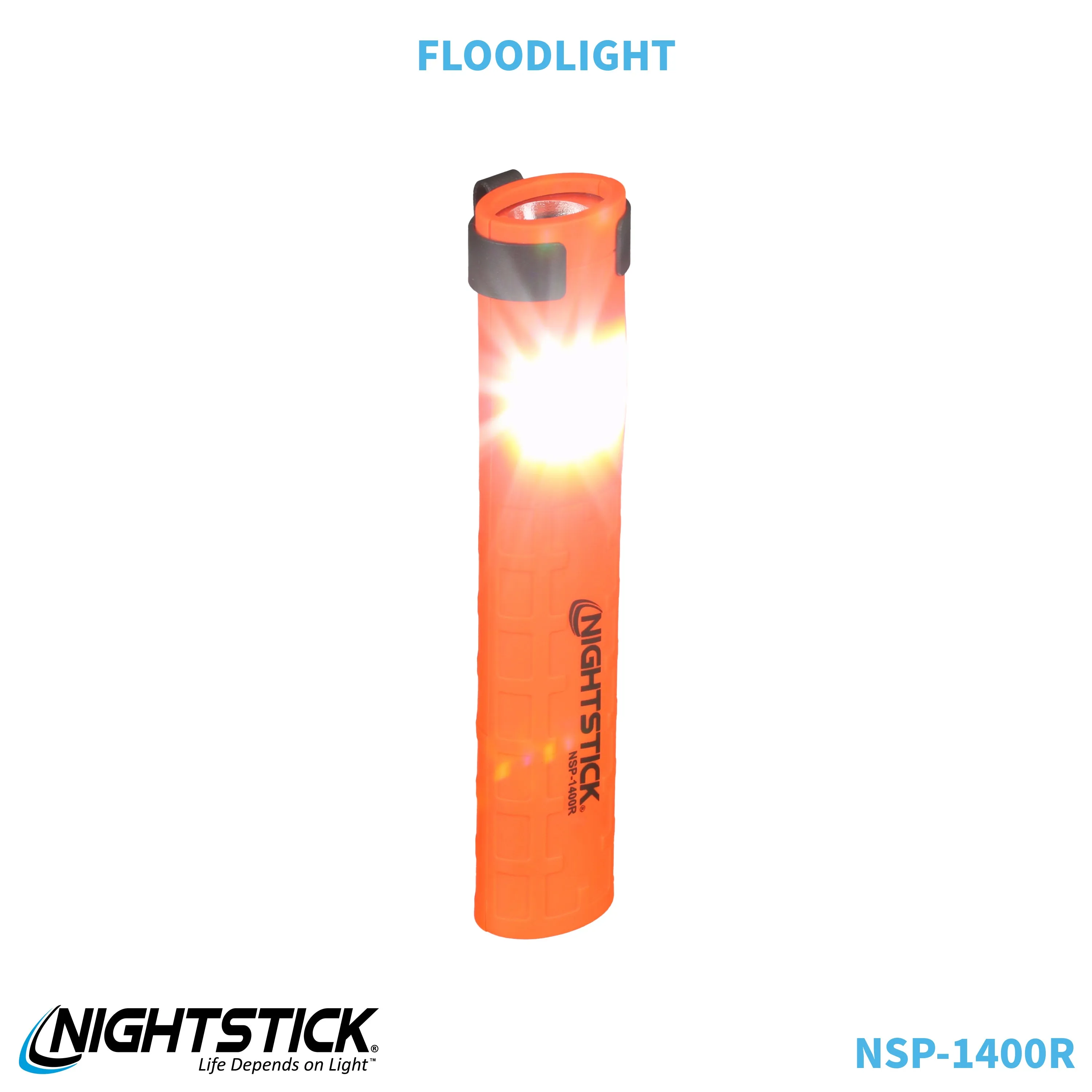 NSP-1400R: Dual-Switch Dual-Light Flashlight - 2 AAA