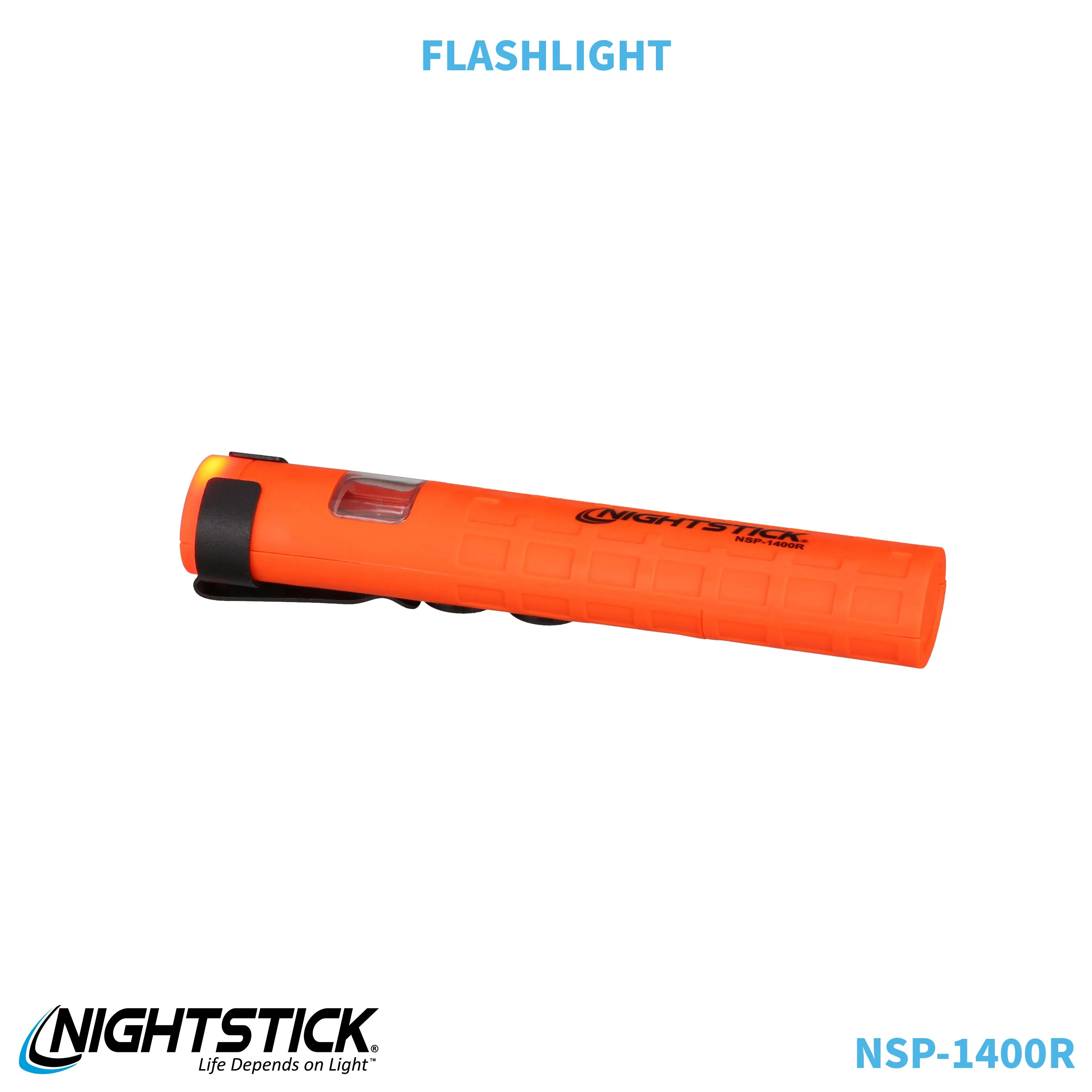 NSP-1400R: Dual-Switch Dual-Light Flashlight - 2 AAA