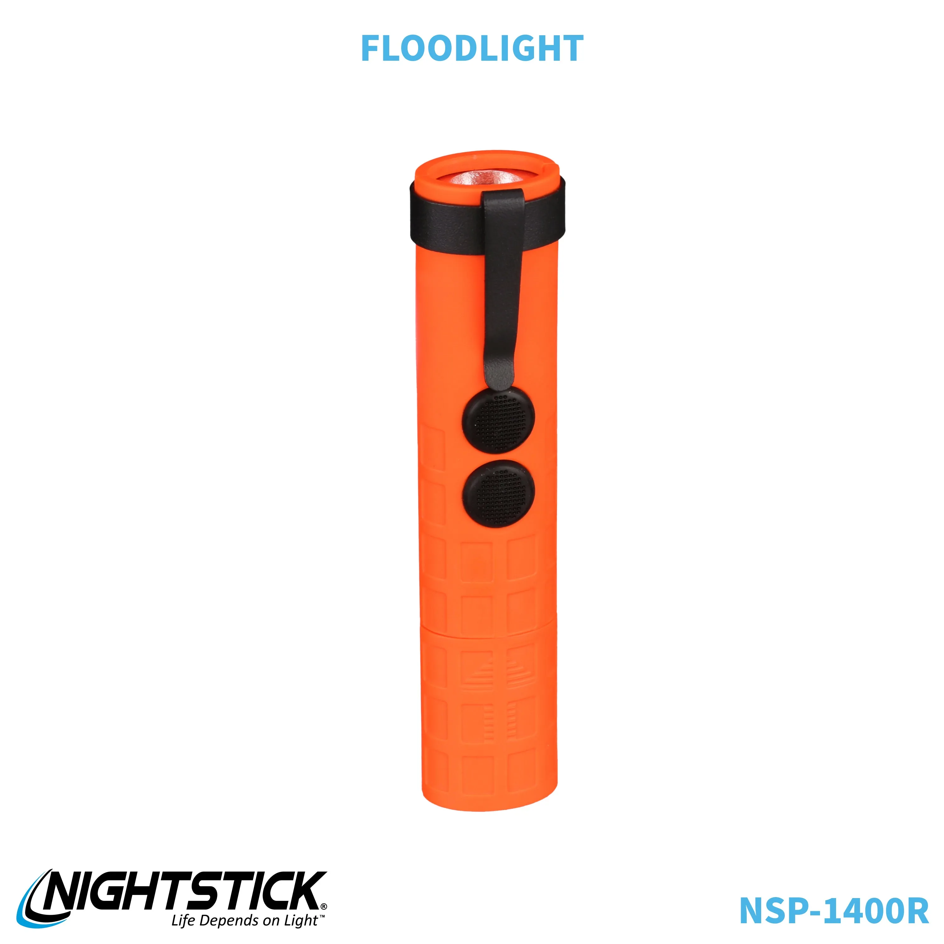 NSP-1400R: Dual-Switch Dual-Light Flashlight - 2 AAA