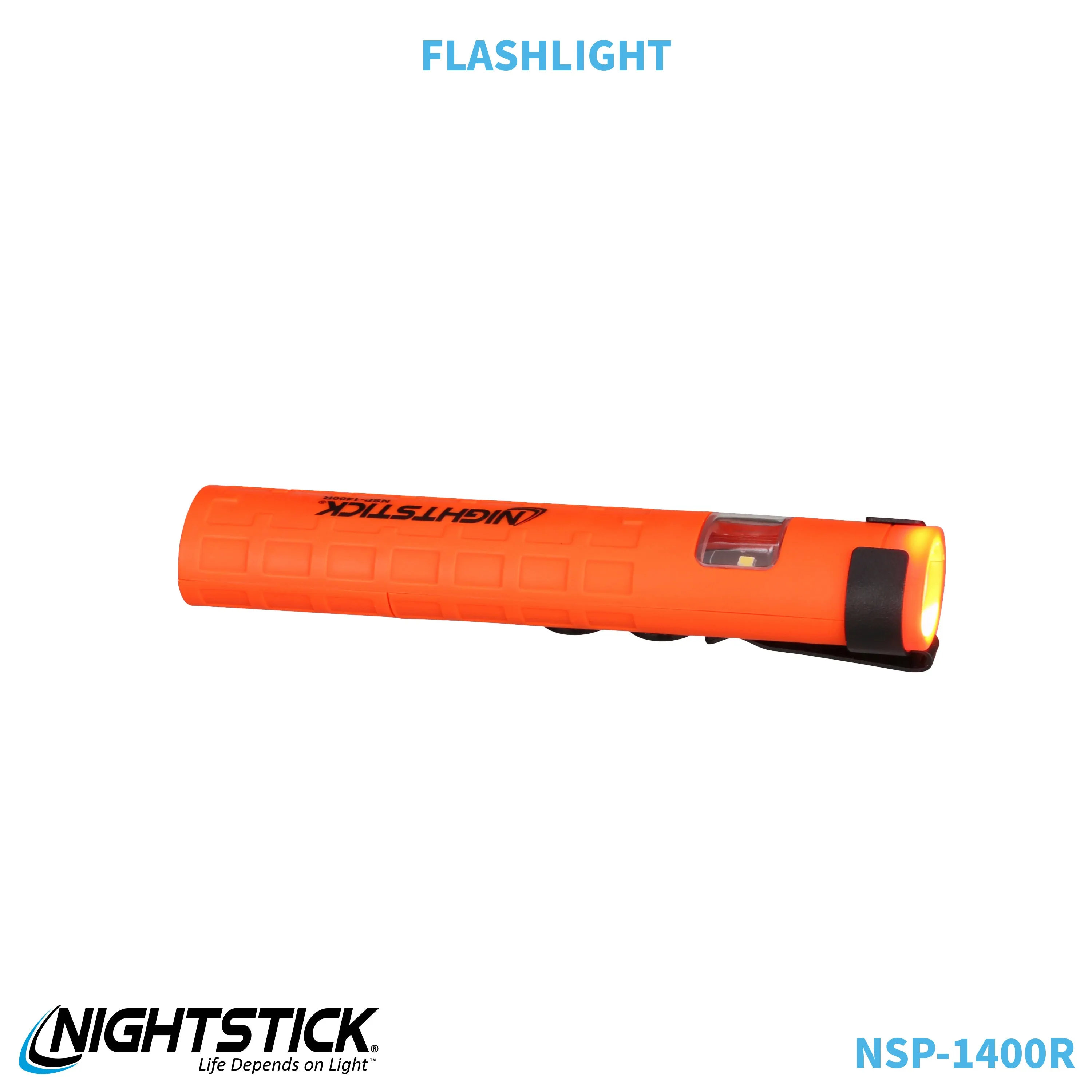 NSP-1400R: Dual-Switch Dual-Light Flashlight - 2 AAA