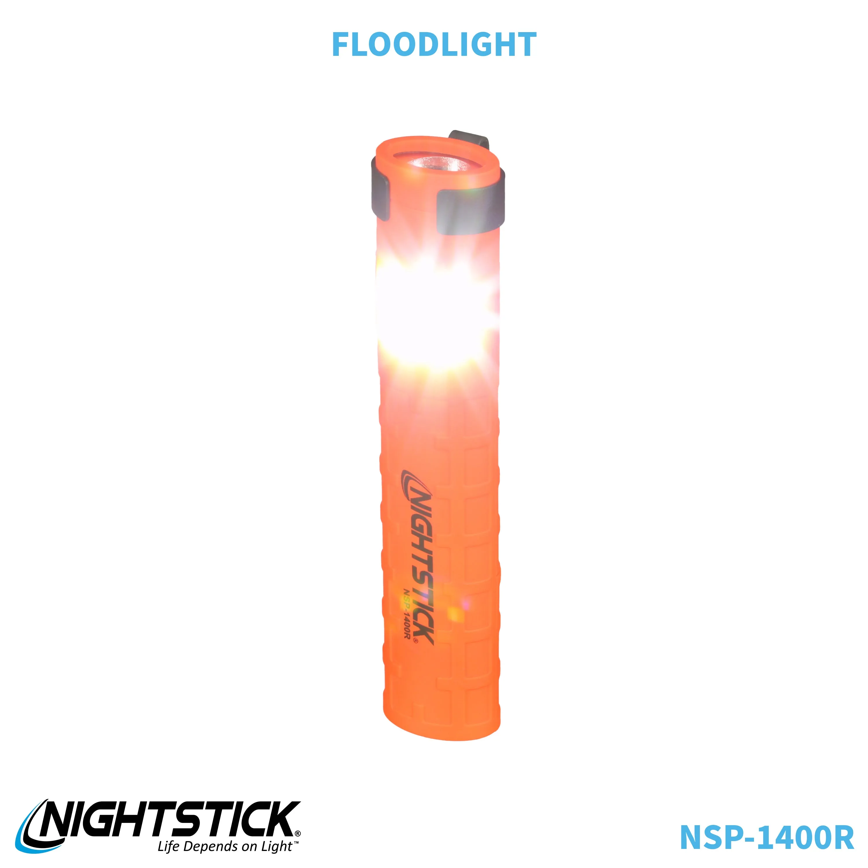 NSP-1400R: Dual-Switch Dual-Light Flashlight - 2 AAA