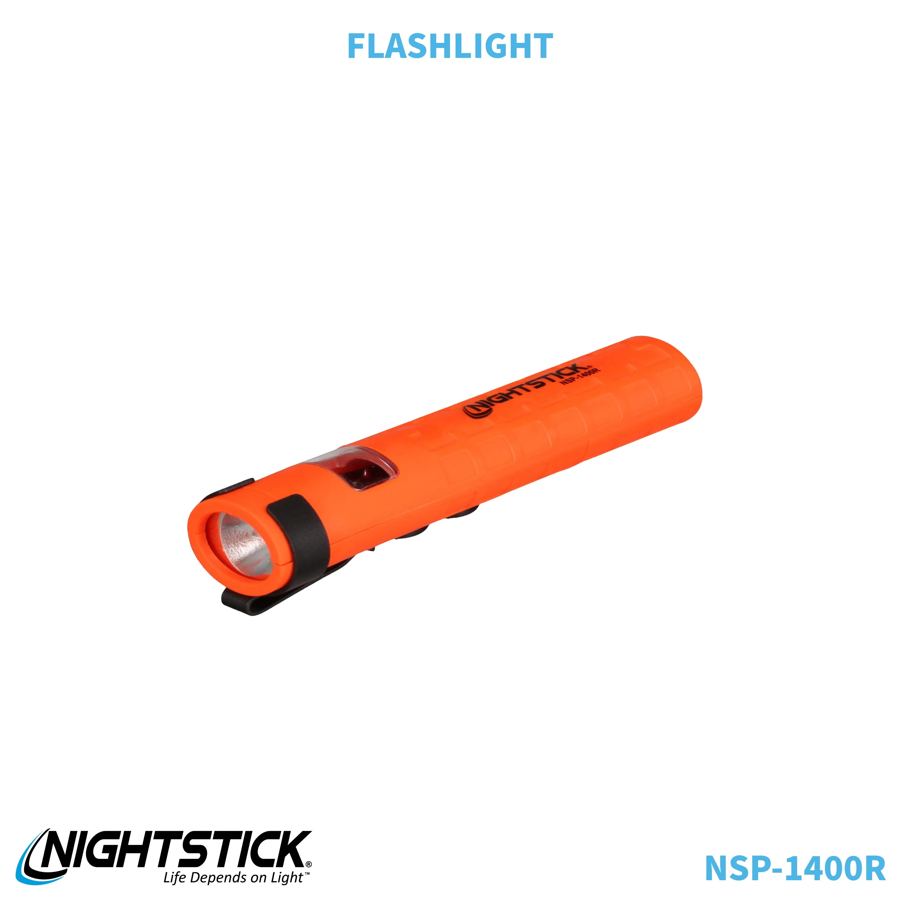 NSP-1400R: Dual-Switch Dual-Light Flashlight - 2 AAA