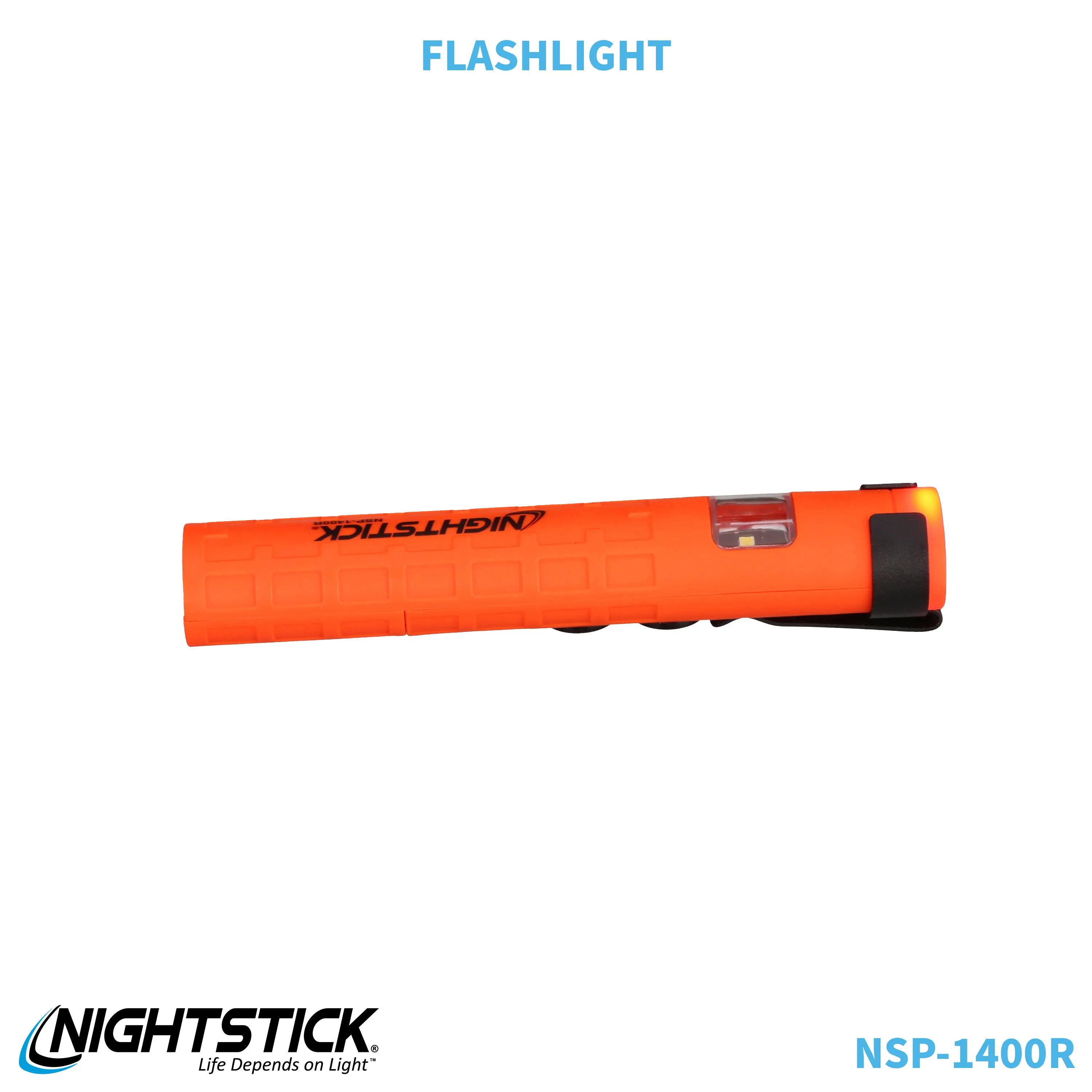 NSP-1400R: Dual-Switch Dual-Light Flashlight - 2 AAA