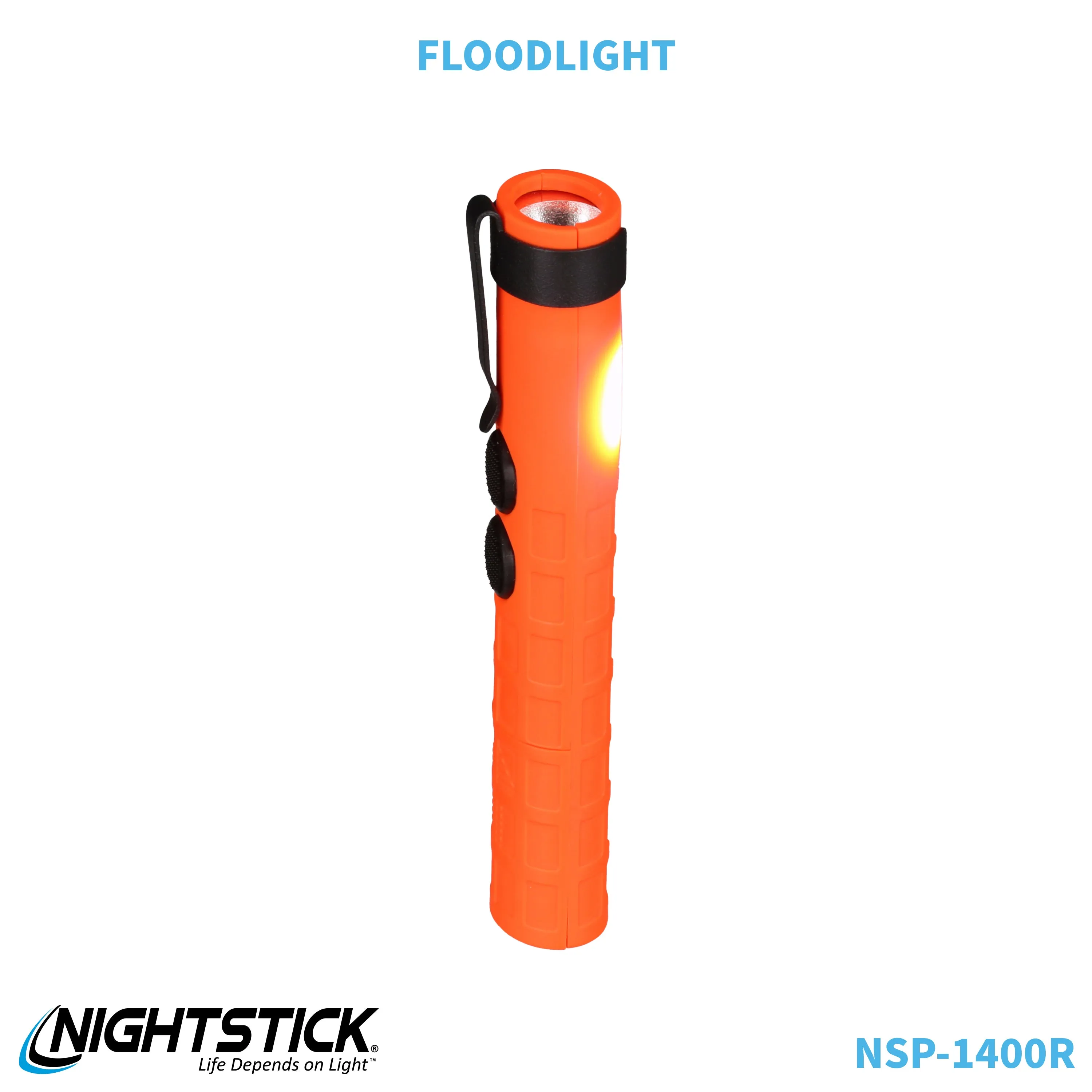 NSP-1400R: Dual-Switch Dual-Light Flashlight - 2 AAA