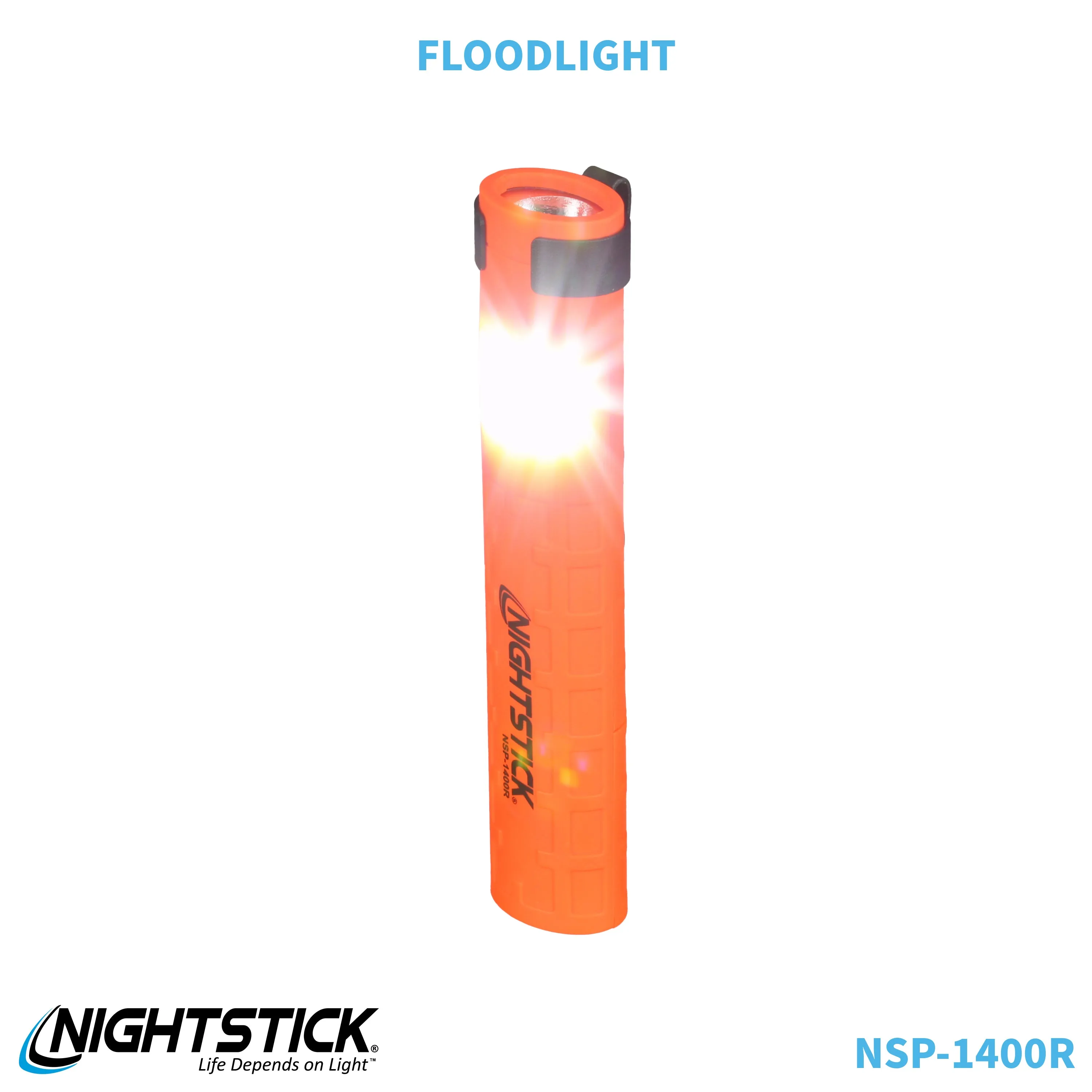 NSP-1400R: Dual-Switch Dual-Light Flashlight - 2 AAA