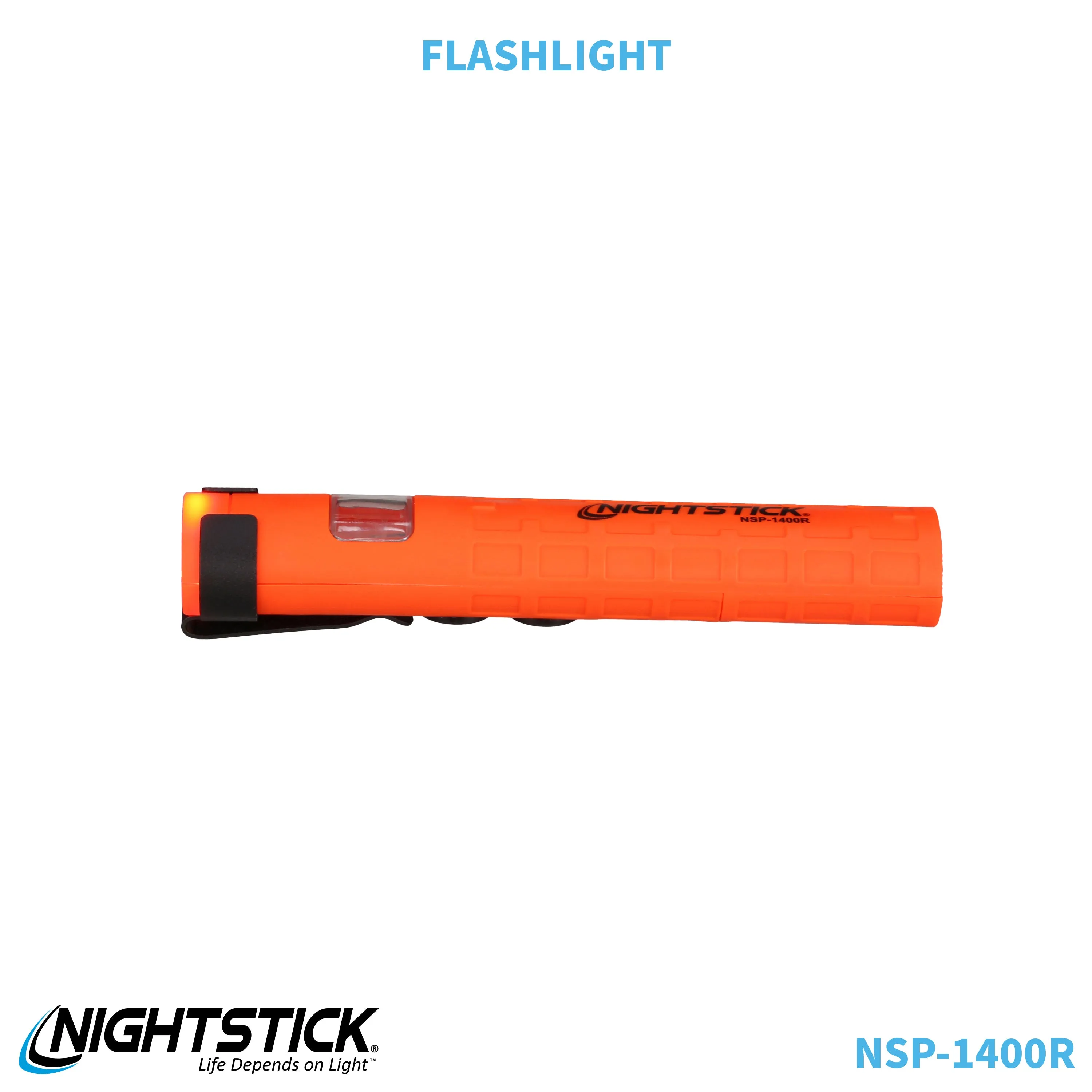 NSP-1400R: Dual-Switch Dual-Light Flashlight - 2 AAA