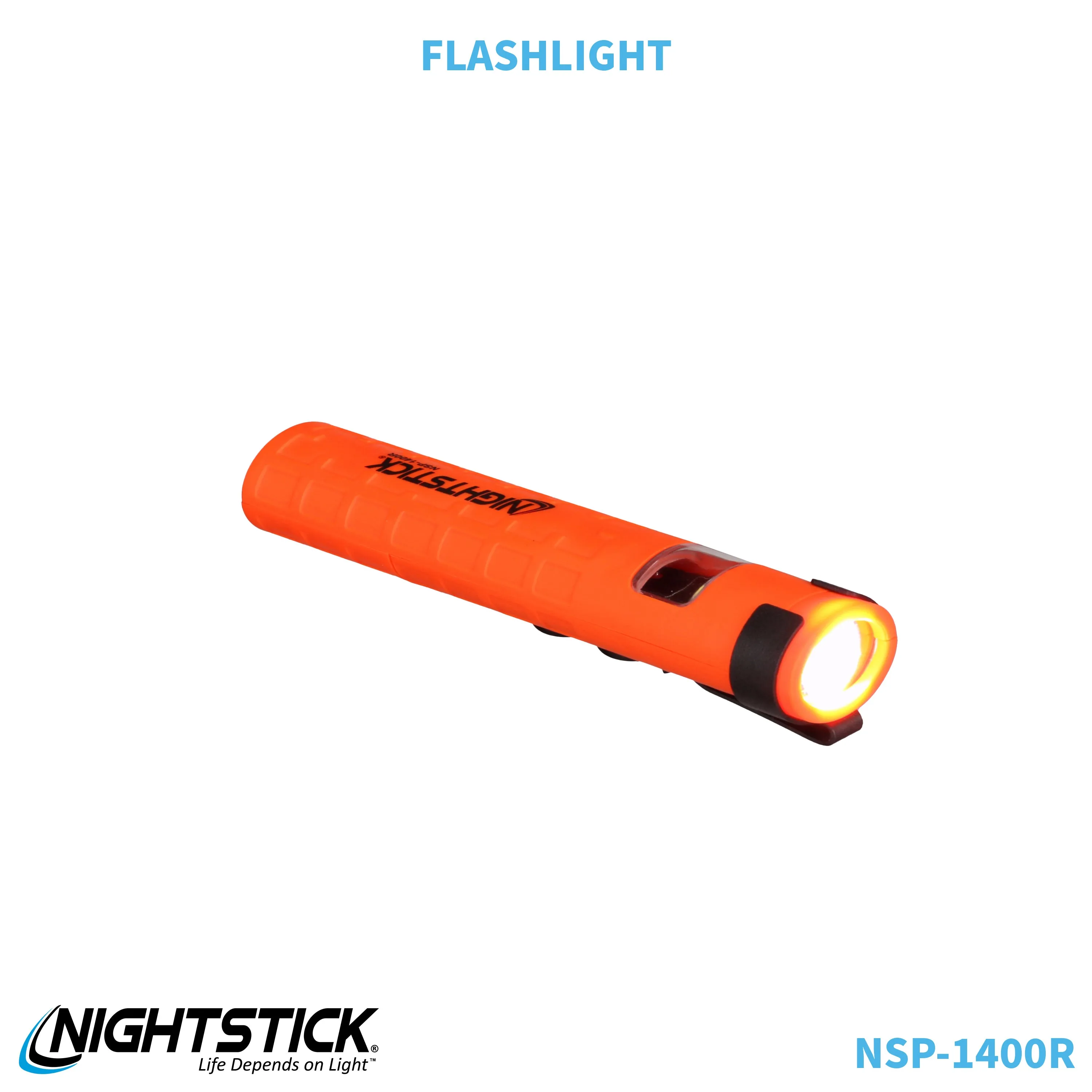 NSP-1400R: Dual-Switch Dual-Light Flashlight - 2 AAA