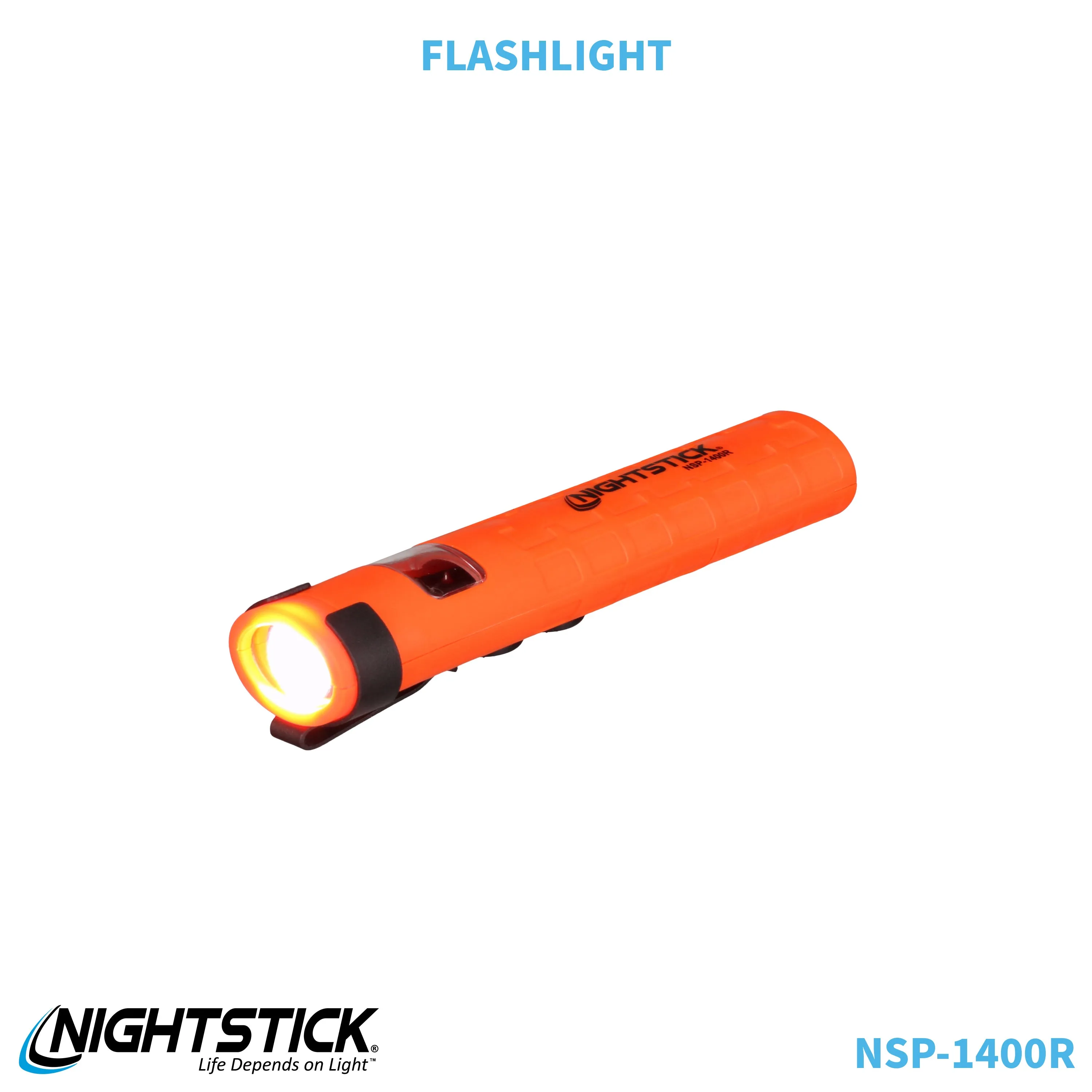 NSP-1400R: Dual-Switch Dual-Light Flashlight - 2 AAA