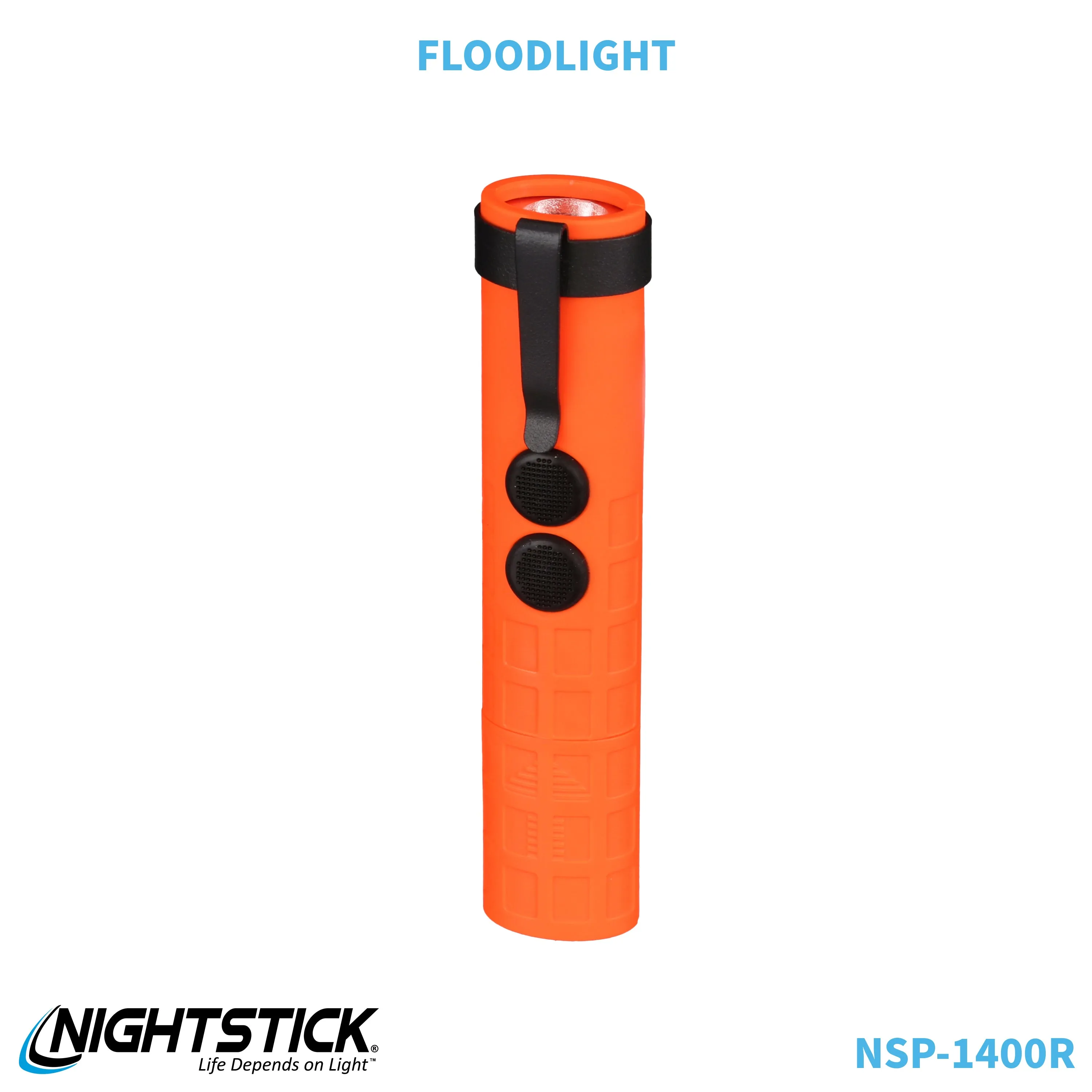 NSP-1400R: Dual-Switch Dual-Light Flashlight - 2 AAA