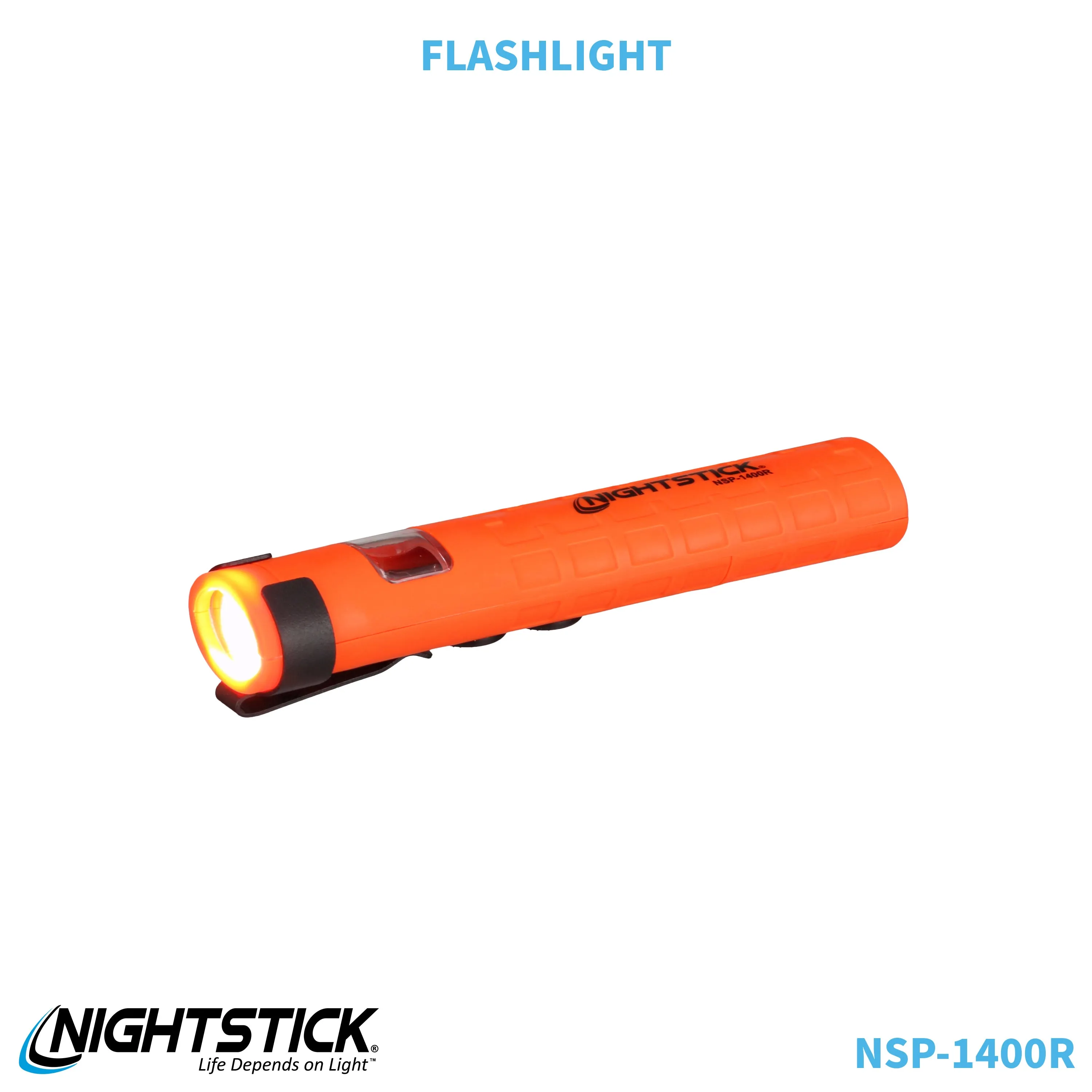 NSP-1400R: Dual-Switch Dual-Light Flashlight - 2 AAA