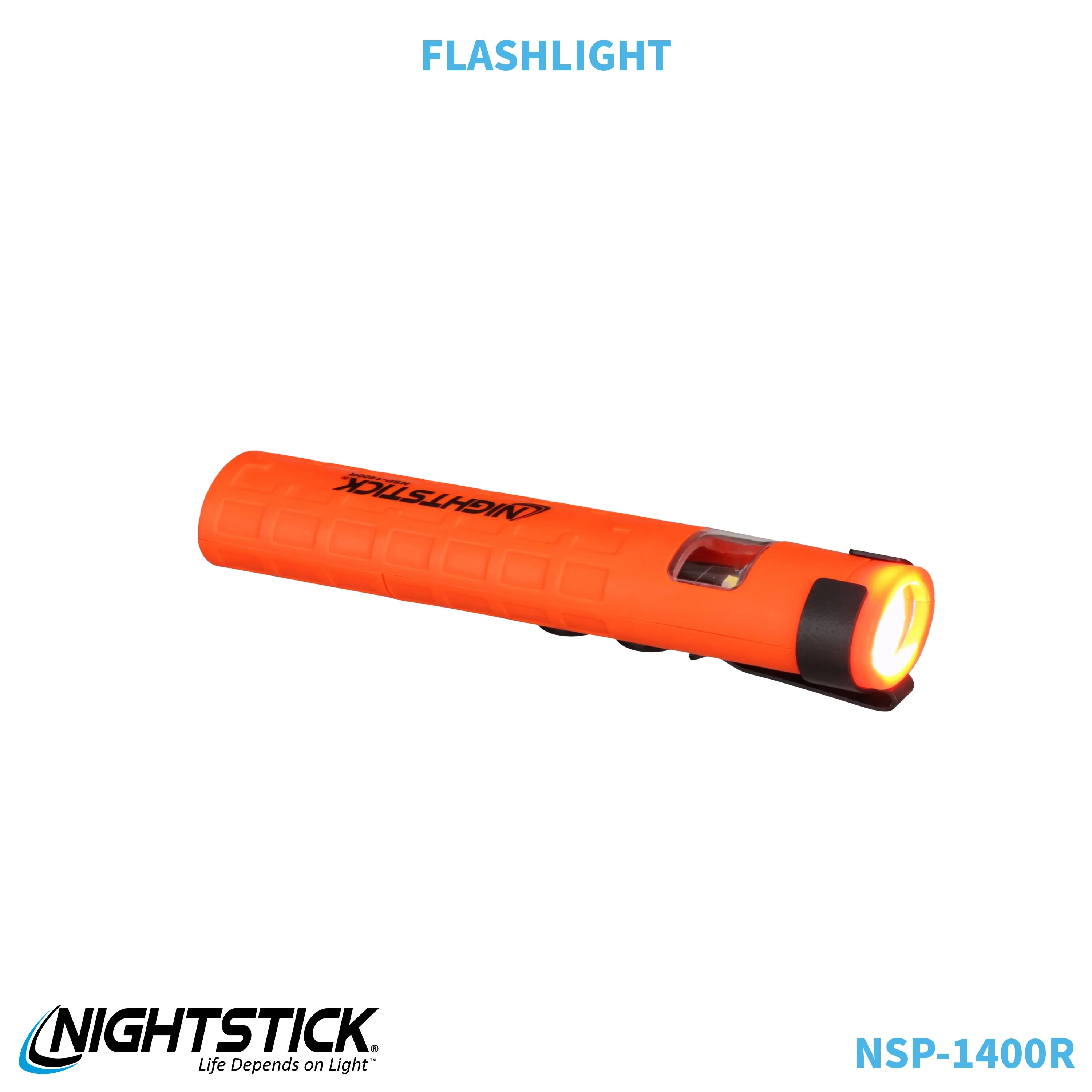 NSP-1400R: Dual-Switch Dual-Light Flashlight - 2 AAA