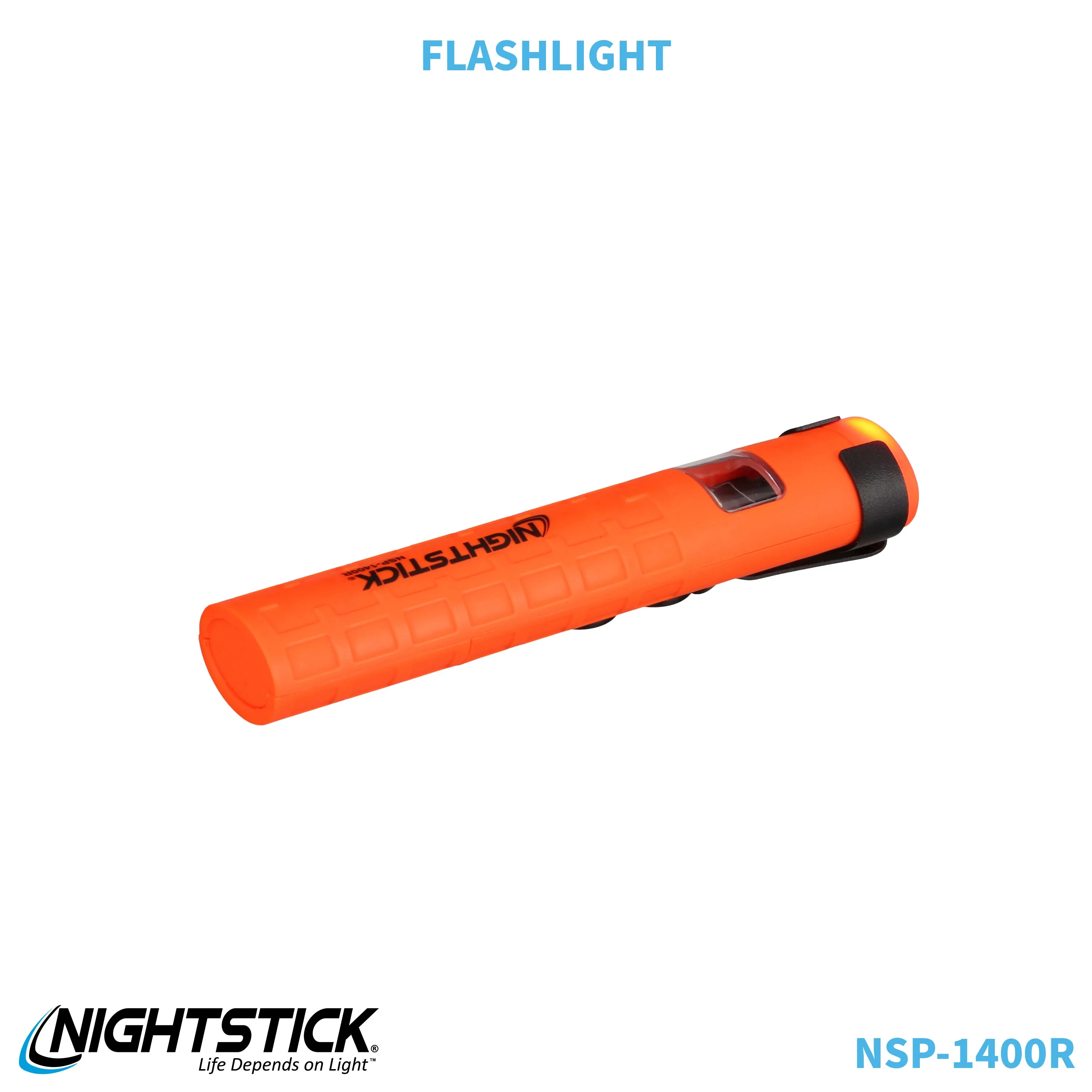 NSP-1400R: Dual-Switch Dual-Light Flashlight - 2 AAA