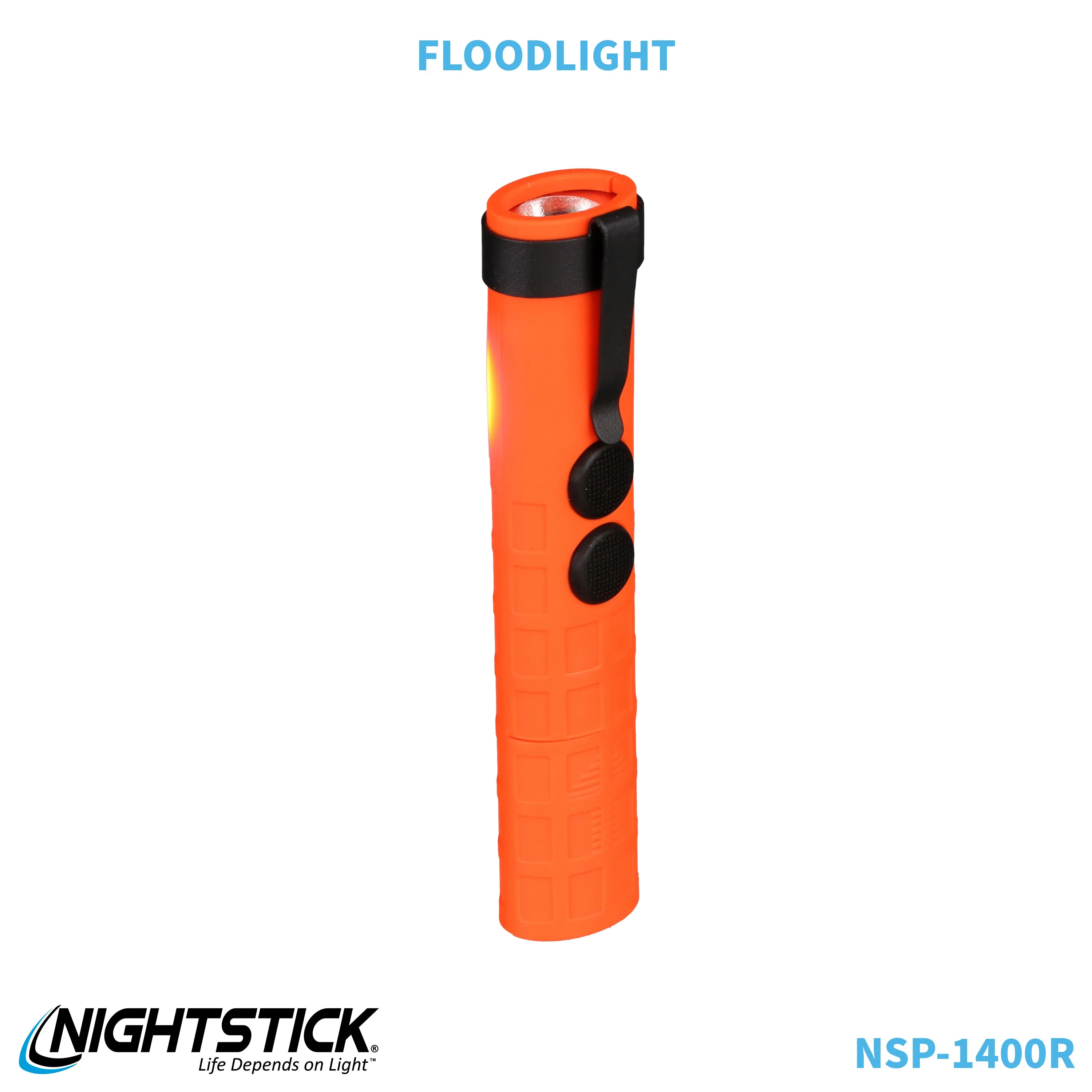 NSP-1400R: Dual-Switch Dual-Light Flashlight - 2 AAA