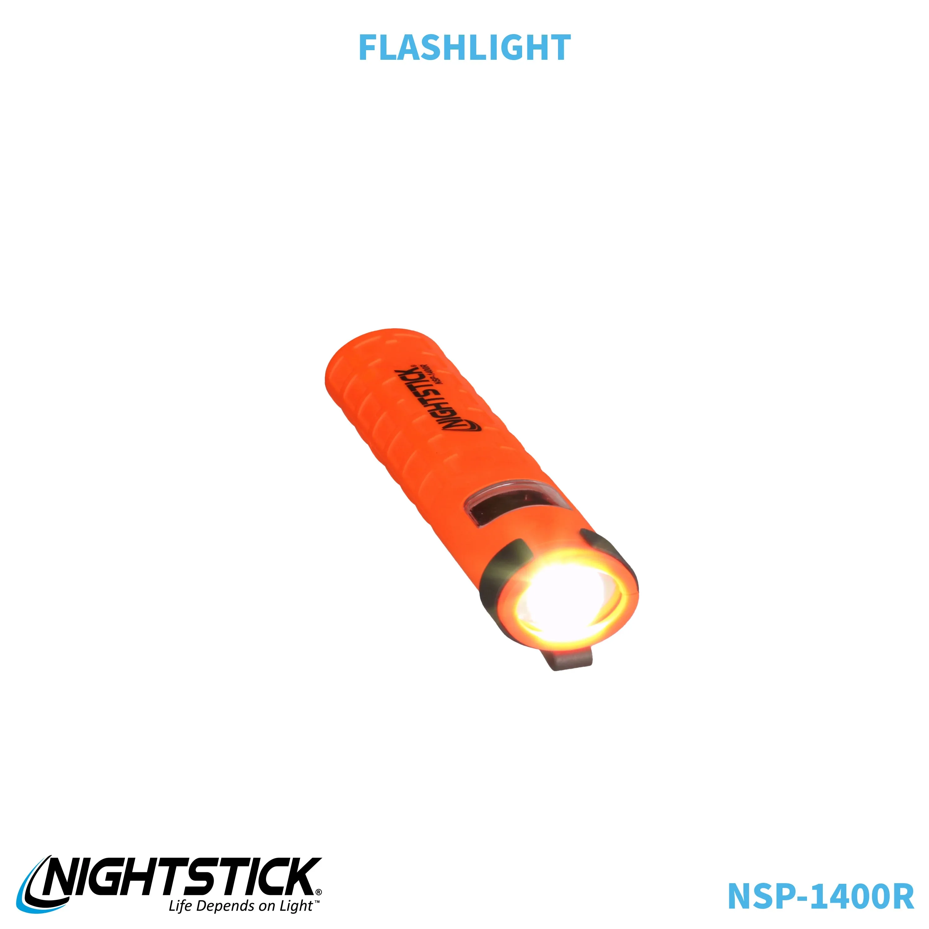 NSP-1400R: Dual-Switch Dual-Light Flashlight - 2 AAA