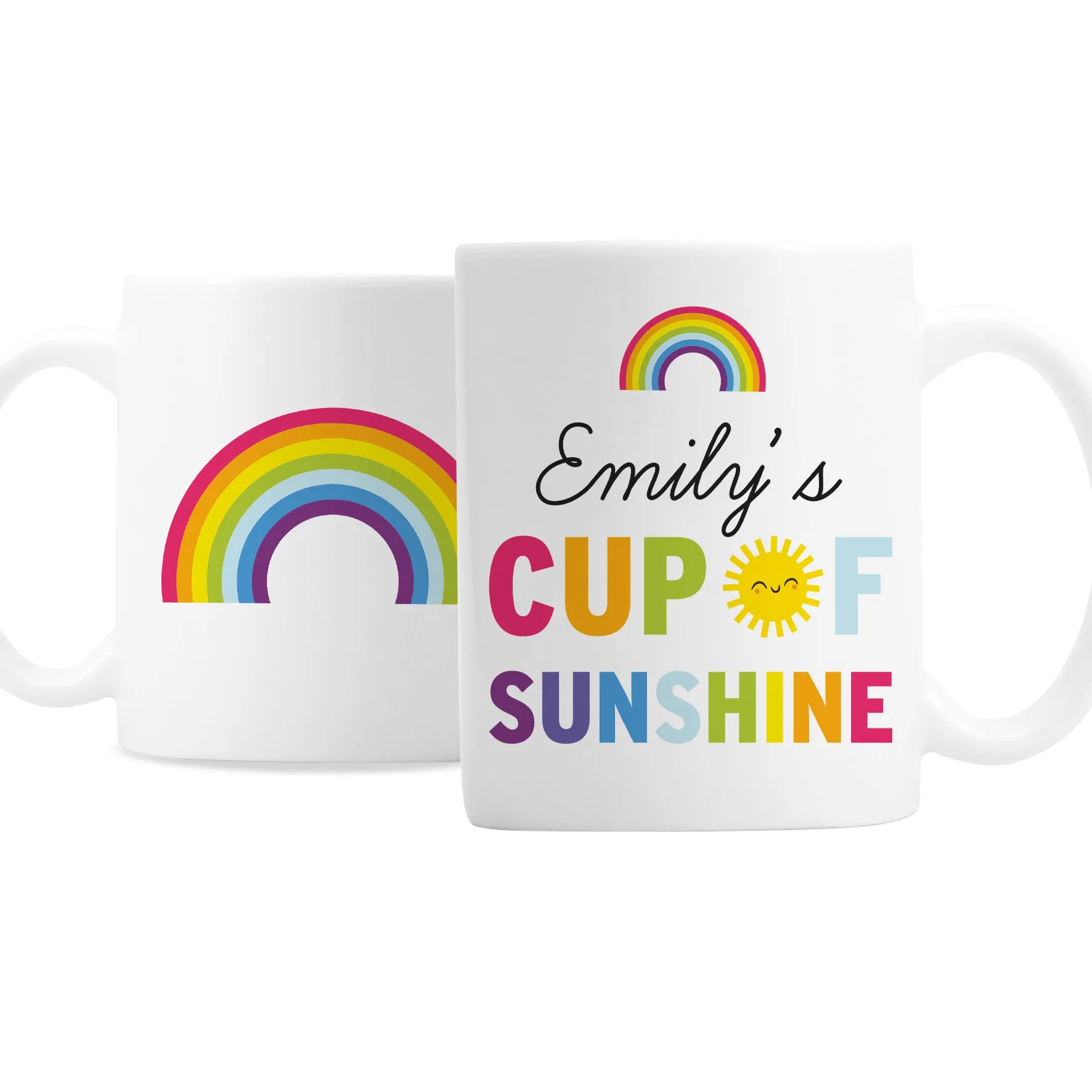 Personalised Rainbow Cup Of Sunshine Mug