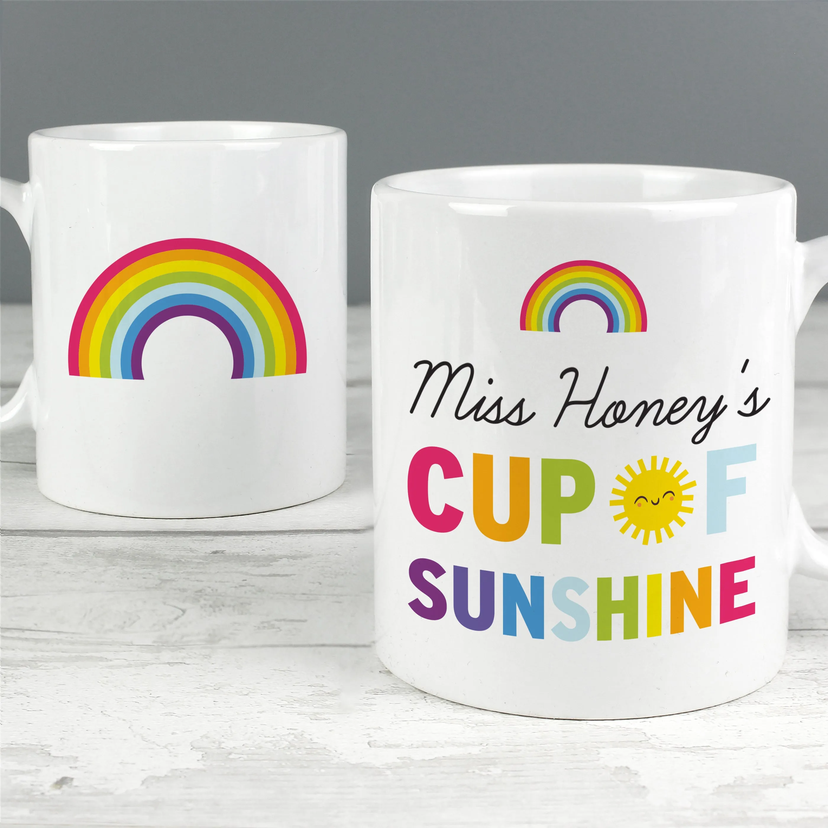 Personalised Rainbow Cup Of Sunshine Mug