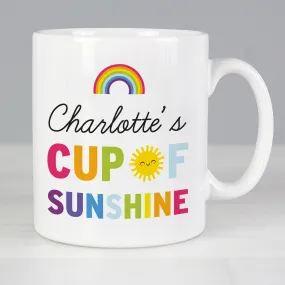 Personalised Rainbow Cup Of Sunshine Mug