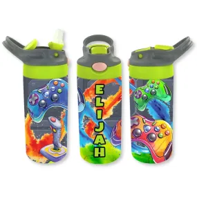 Personalized Kids' 12oz Double Walled Stainless Steel Bottle - Game On