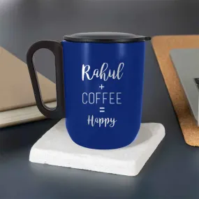 Personalized Stainless Coffee Mug - Insulated Coffee Cup with Lid