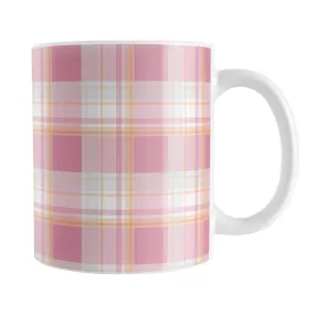 Pink Orange Plaid Mug