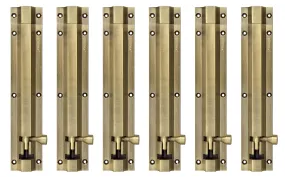 Plantex Antique Tower Bolt for Doors and Windows Safety - 8-inches Long (Pack of 6)