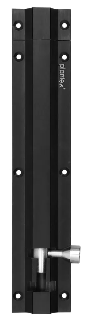 Plantex Black Tower Bolt for Doors and Windows Safety - 8-inches Long (Pack of 8)