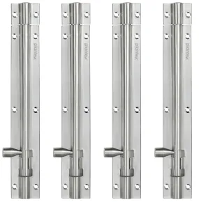 Plantex Stainless Steel Tower Bolt/Tower Bolt for Home,Offices Doors and Windows/Tower Bolt for Main Door/Door Latch/Kundi/Chitakini/Door Latch for Windows - Pack of 4 (Matt Finish, 8 inch)