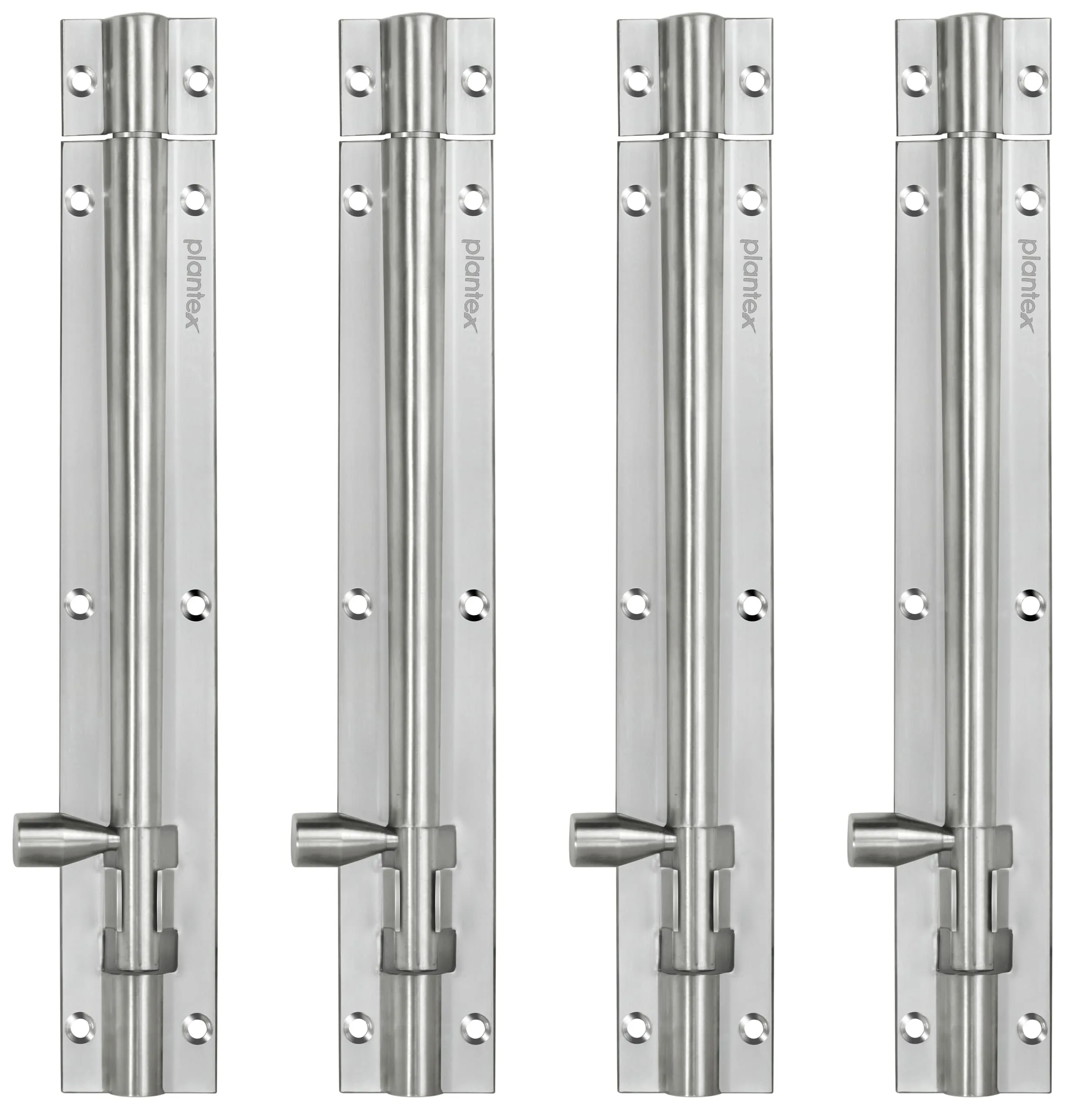 Plantex Stainless Steel Tower Bolt/Tower Bolt for Home,Offices Doors and Windows/Tower Bolt for Main Door/Door Latch/Kundi/Chitakini/Door Latch for Windows - Pack of 4 (Matt Finish, 8 inch)