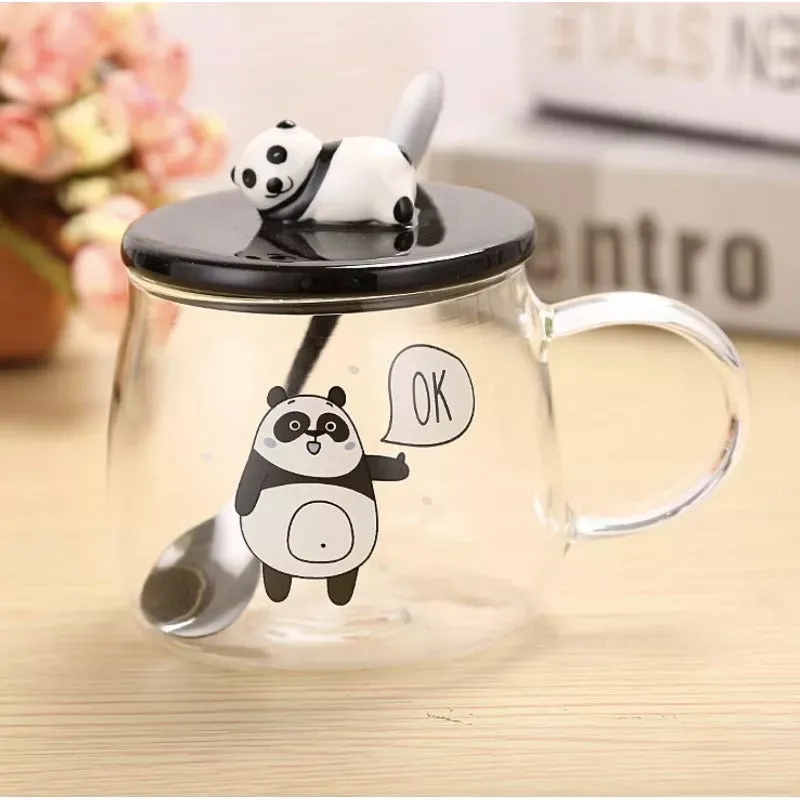 Playing Panda Transparent Cup