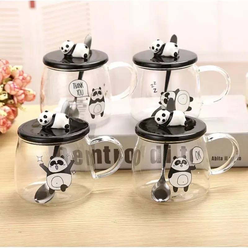 Playing Panda Transparent Cup