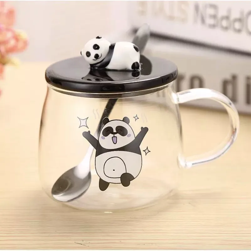 Playing Panda Transparent Cup