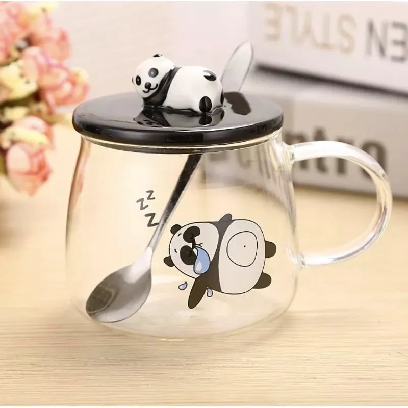 Playing Panda Transparent Cup