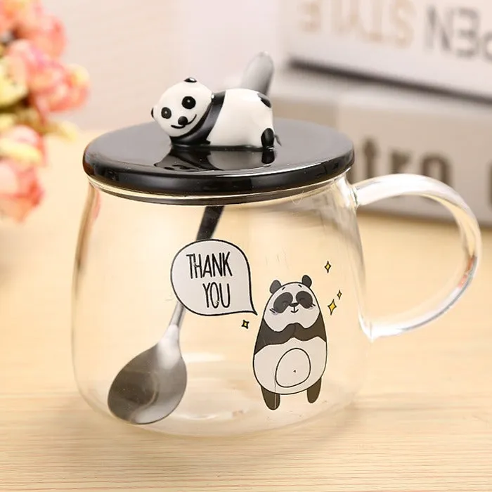 Playing Panda Transparent Cup