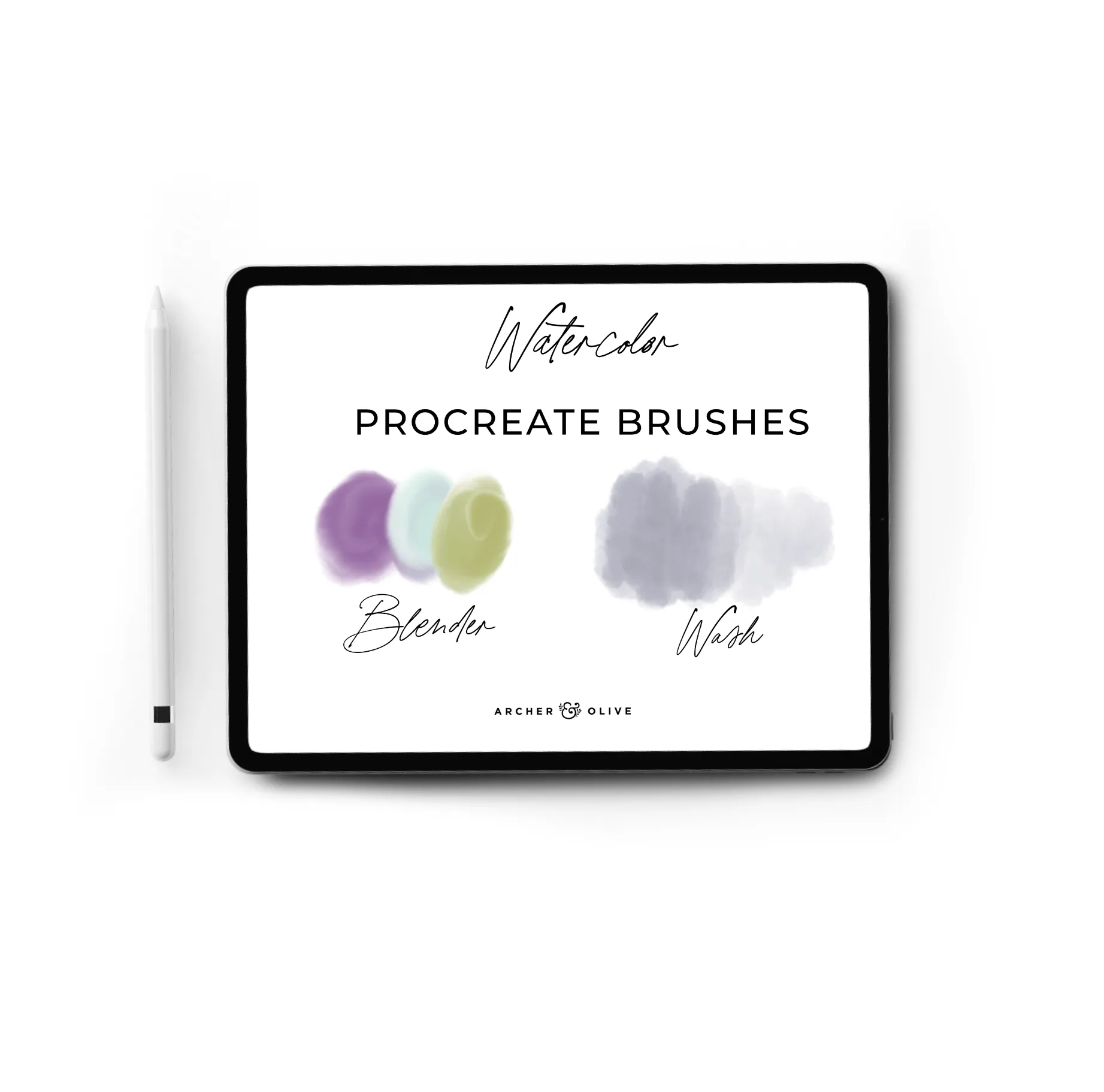 Procreate Watercolor Brush and Palette Set