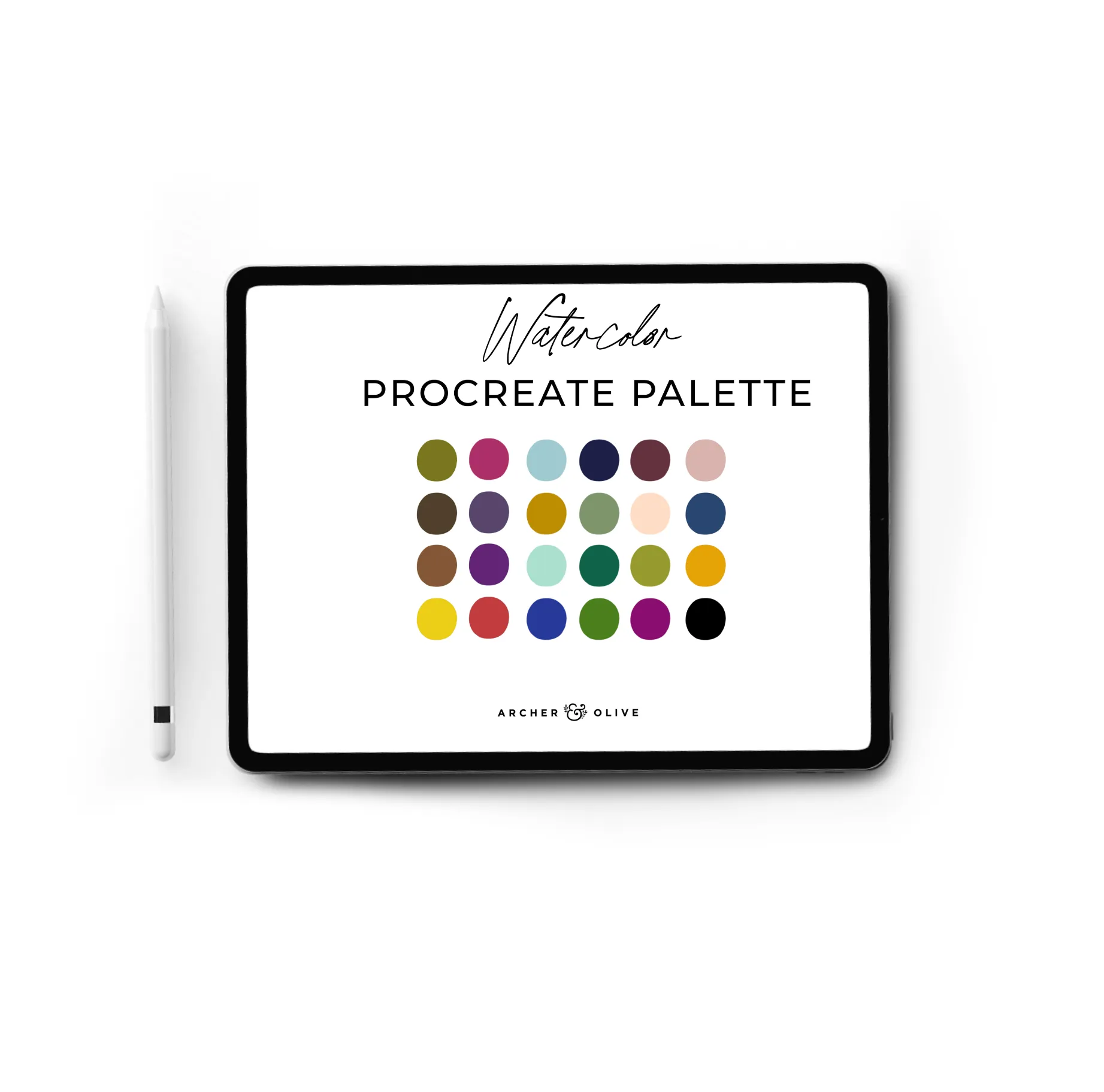 Procreate Watercolor Brush and Palette Set