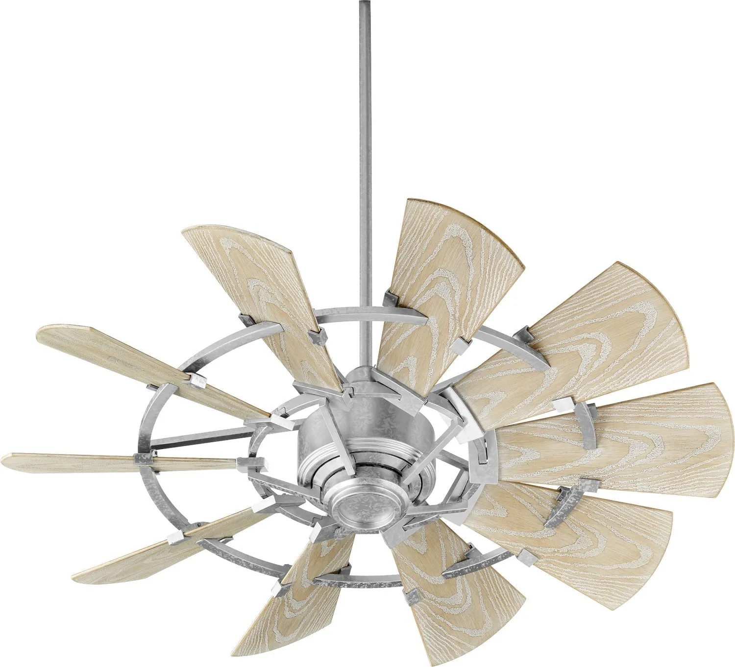 Quorum Windmill 194410-9 Patio Fan - Galvanized